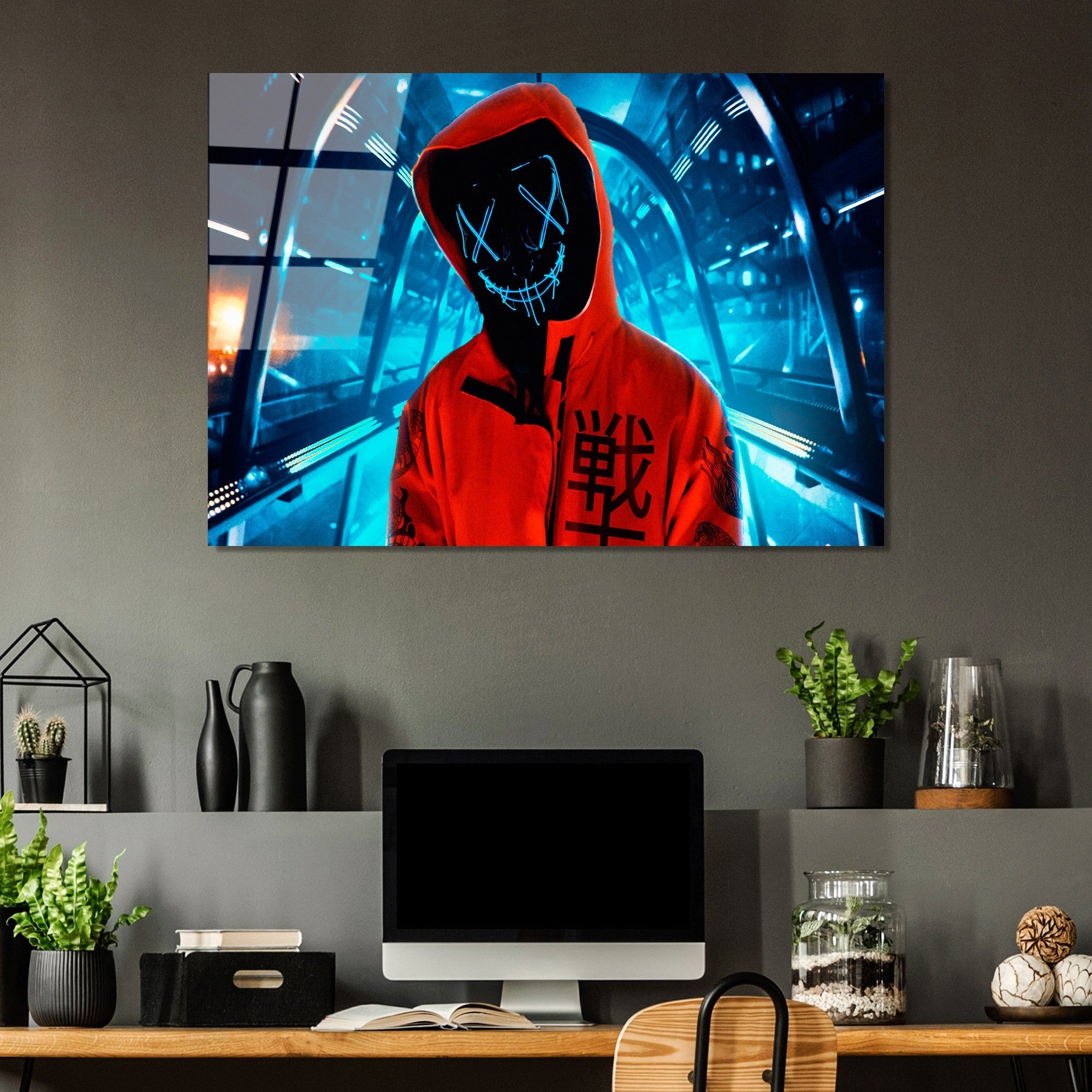 Quadro Decorativo em Vidro Temperado 100% UV-059, Multicolor, 70 x 100 cm (4 mm)