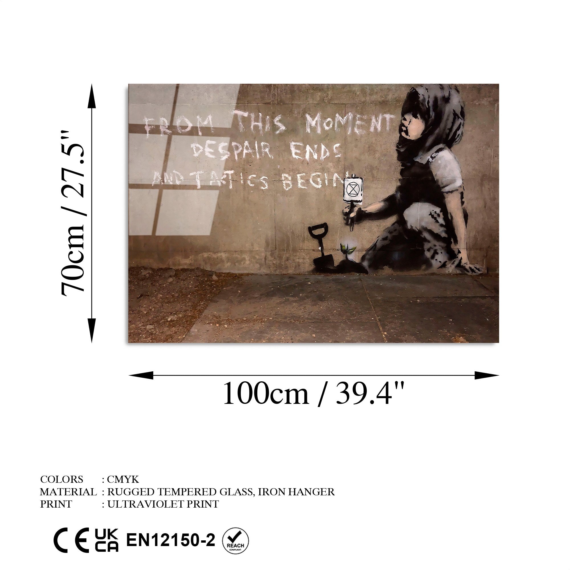 Quadro Decorativo em Vidro Temperado UV-061, 70 x 100 cm, Multicolor, 4 mm