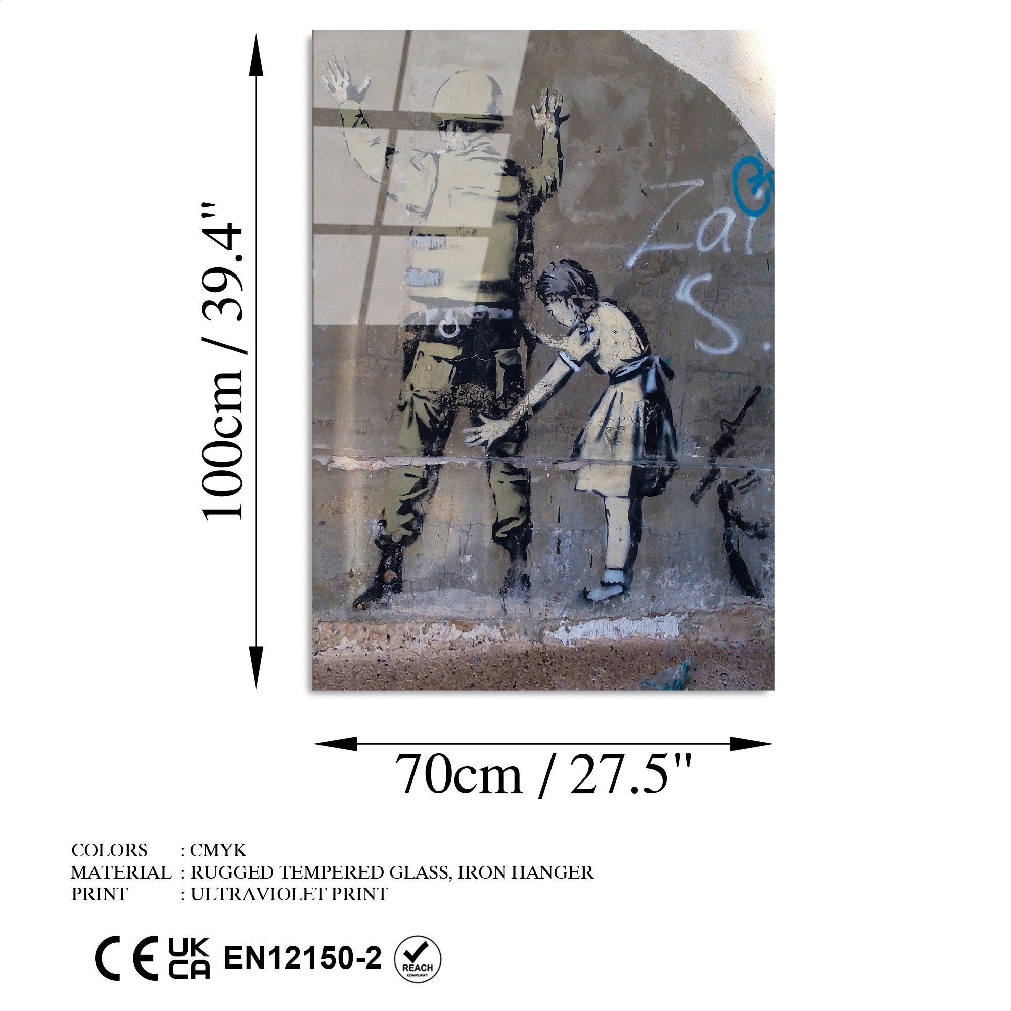 Quadro Decorativo em Vidro Temperado Multicolor 70x100 cm (4 mm) - UV-067