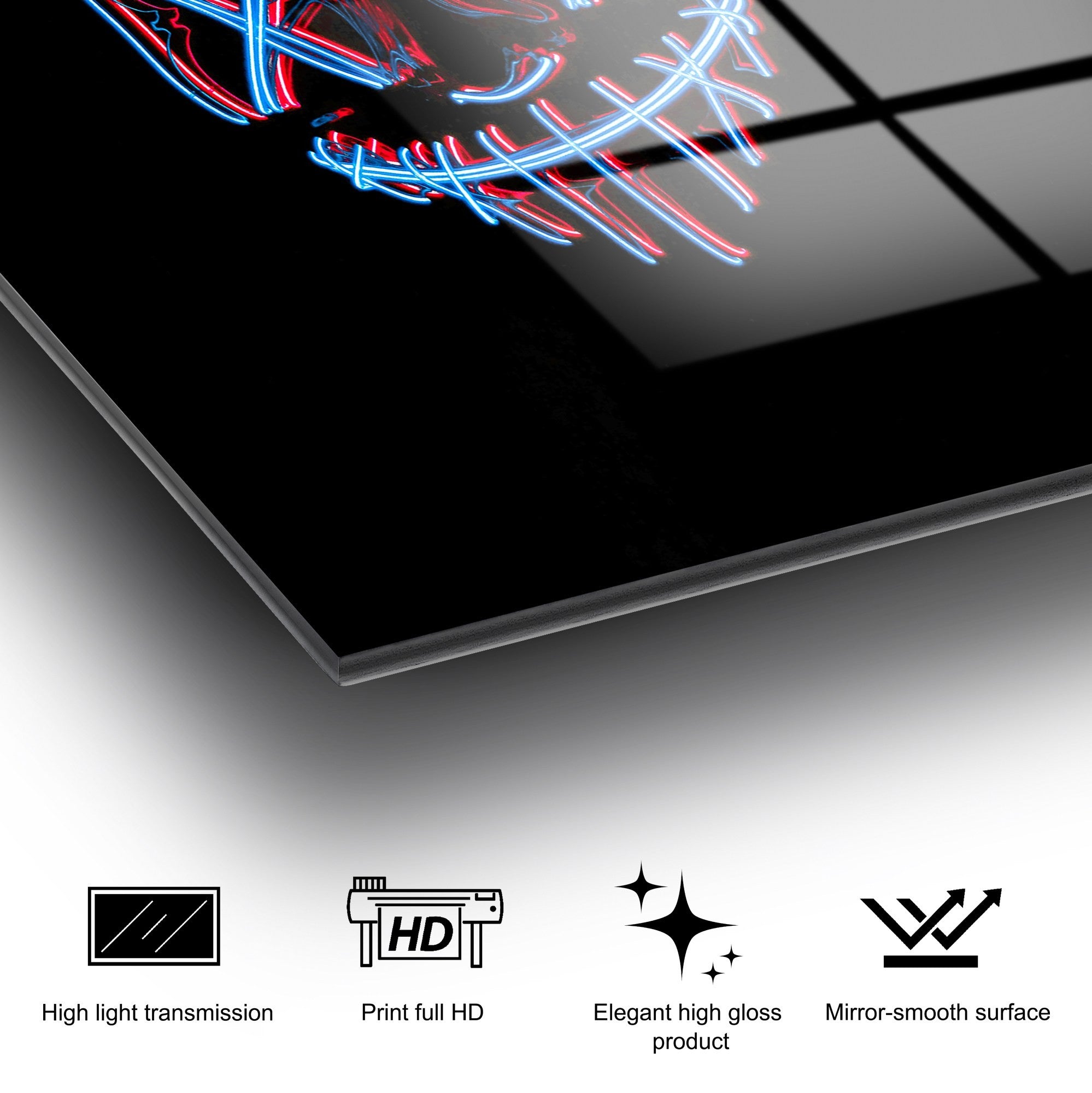 Quadro Decorativo em Vidro Temperado UV-068, Multicolor, 70 x 100 cm (4 mm)