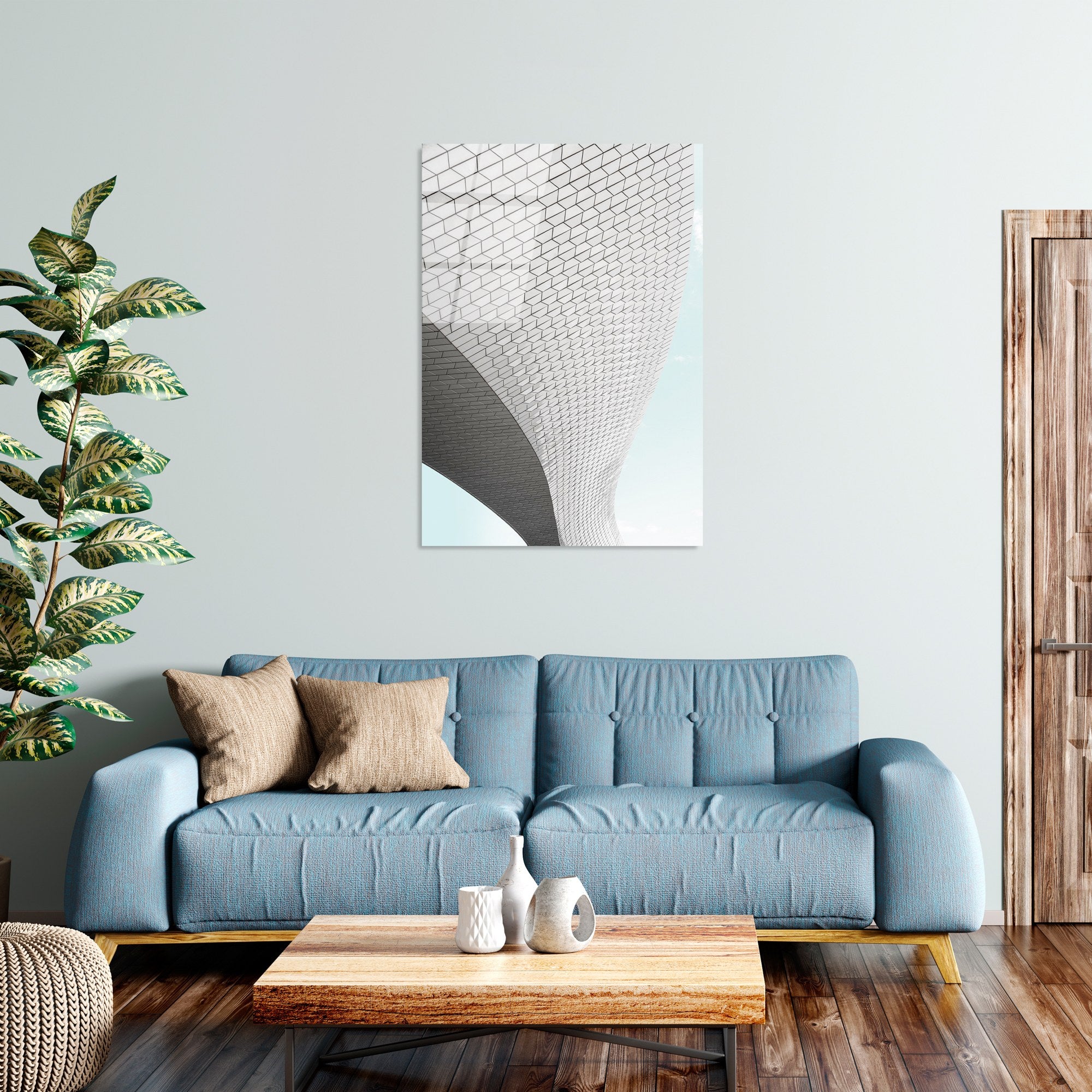 Quadro Decorativo em Vidro Temperado 100% UV-073, Multicolor, 70 x 100 cm (4 mm)