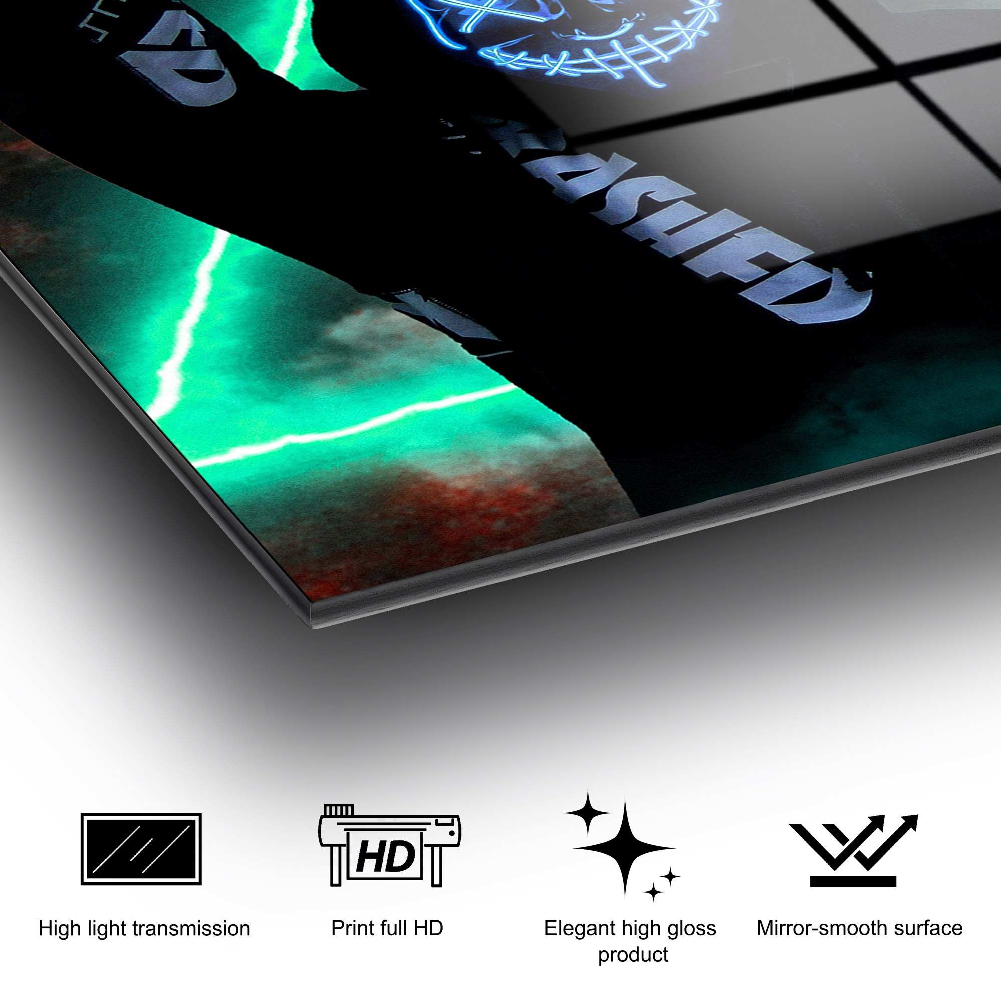 Quadro Decorativo em Vidro Temperado UV-076, 70x100 cm, Multicolor, 4 mm