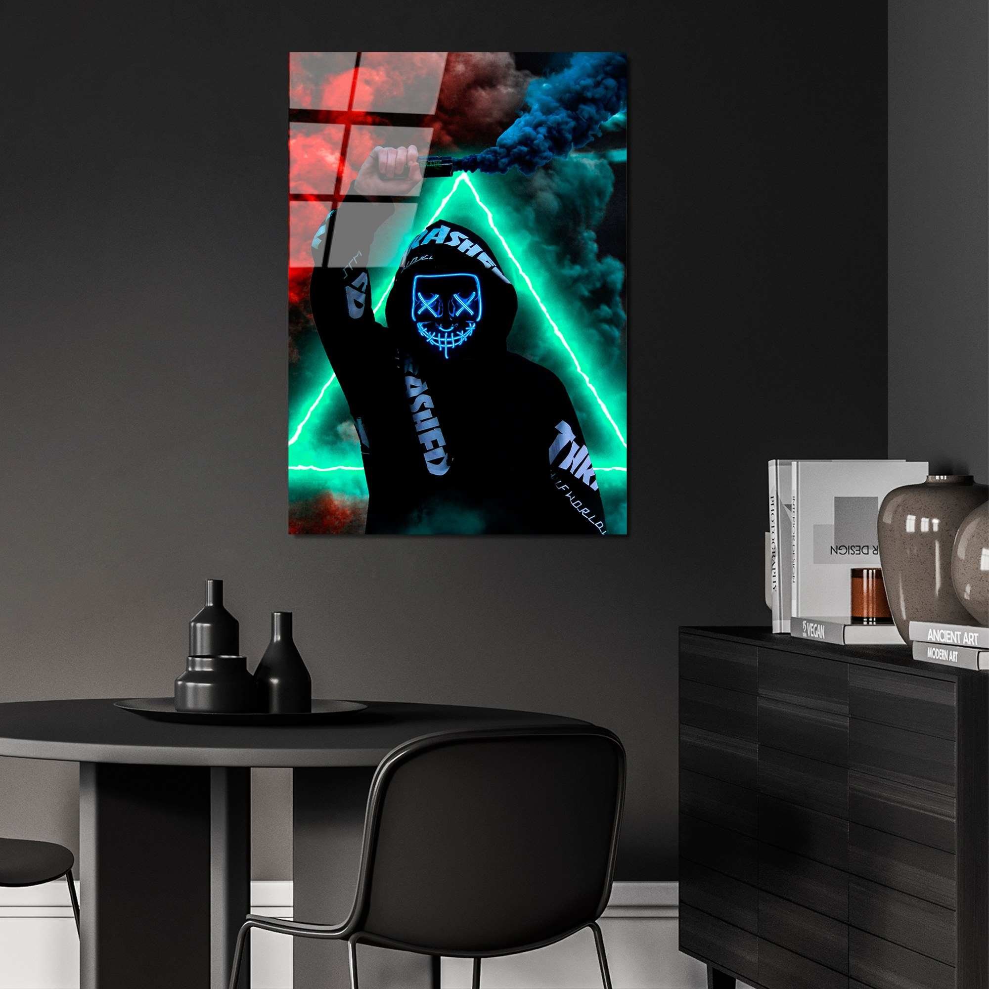 Quadro Decorativo em Vidro Temperado UV-076, 70x100 cm, Multicolor, 4 mm