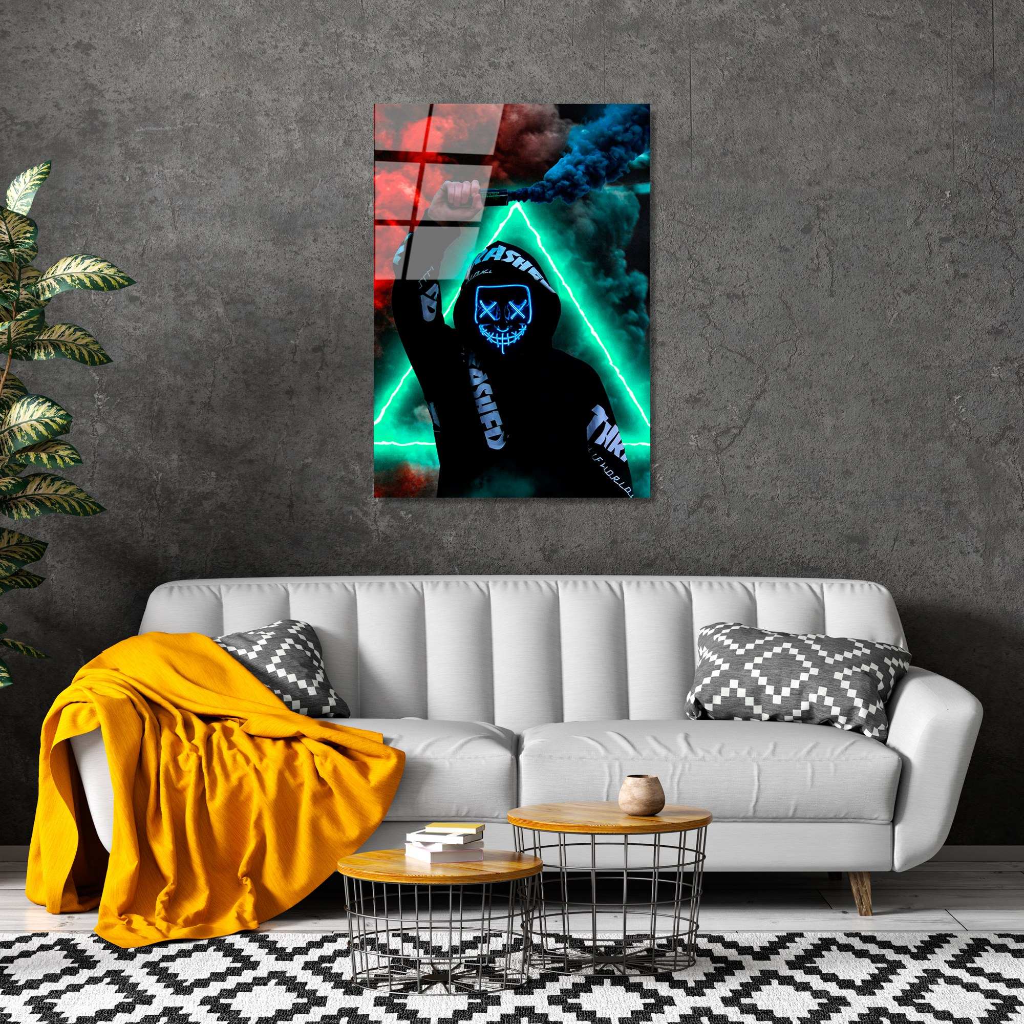 Quadro Decorativo em Vidro Temperado UV-076, 70x100 cm, Multicolor, 4 mm