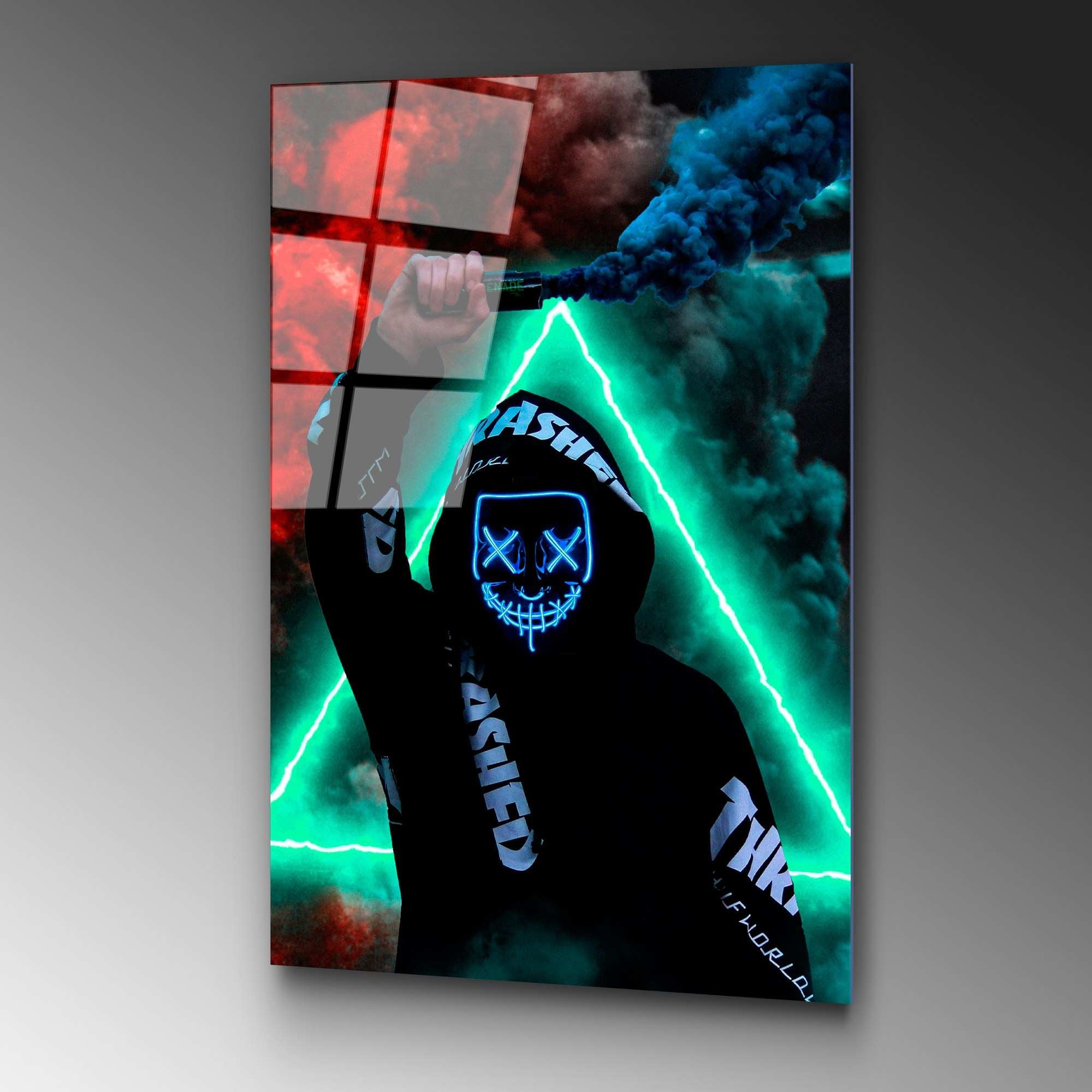 Quadro Decorativo em Vidro Temperado UV-076, 70x100 cm, Multicolor, 4 mm