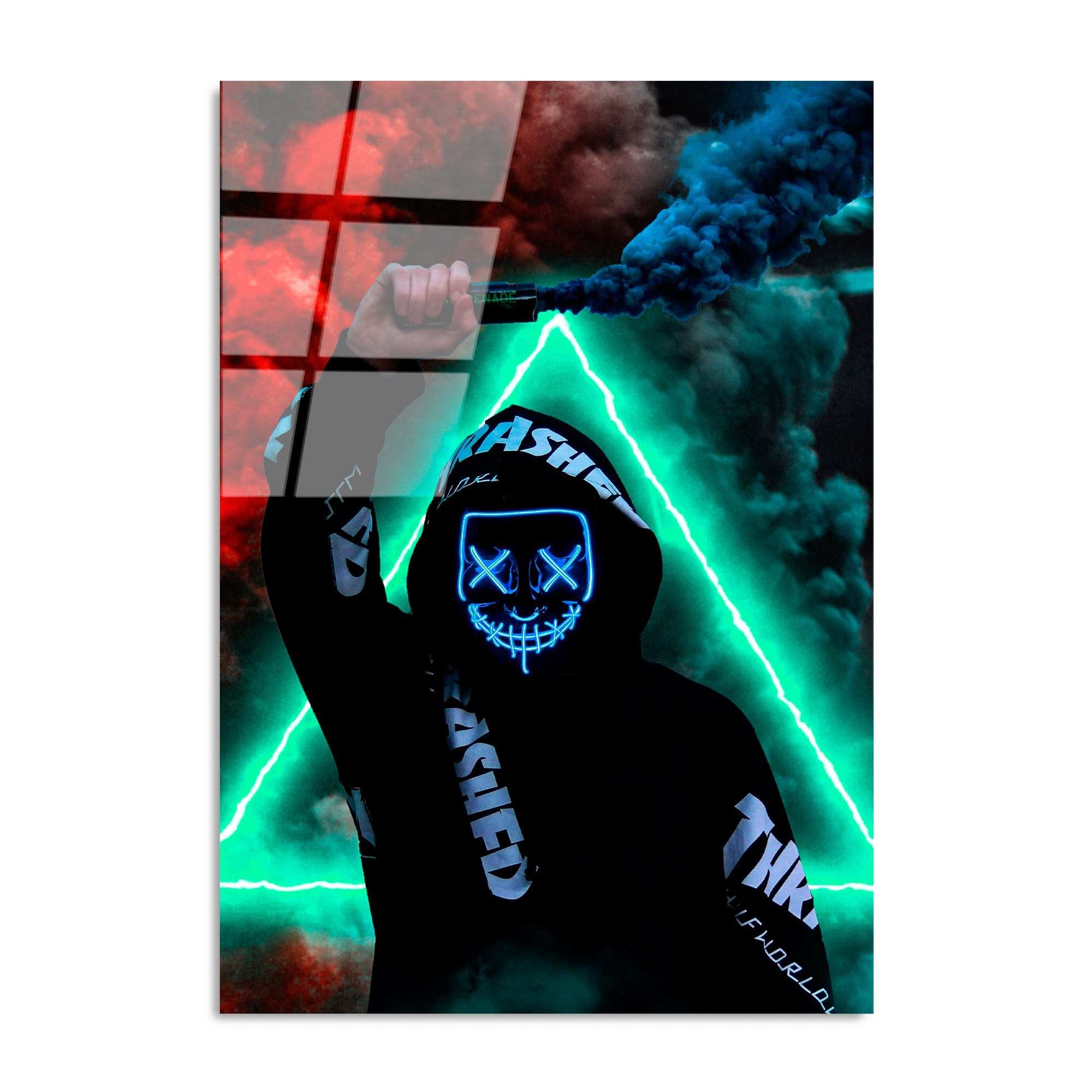 Quadro Decorativo em Vidro Temperado UV-076, 70x100 cm, Multicolor, 4 mm