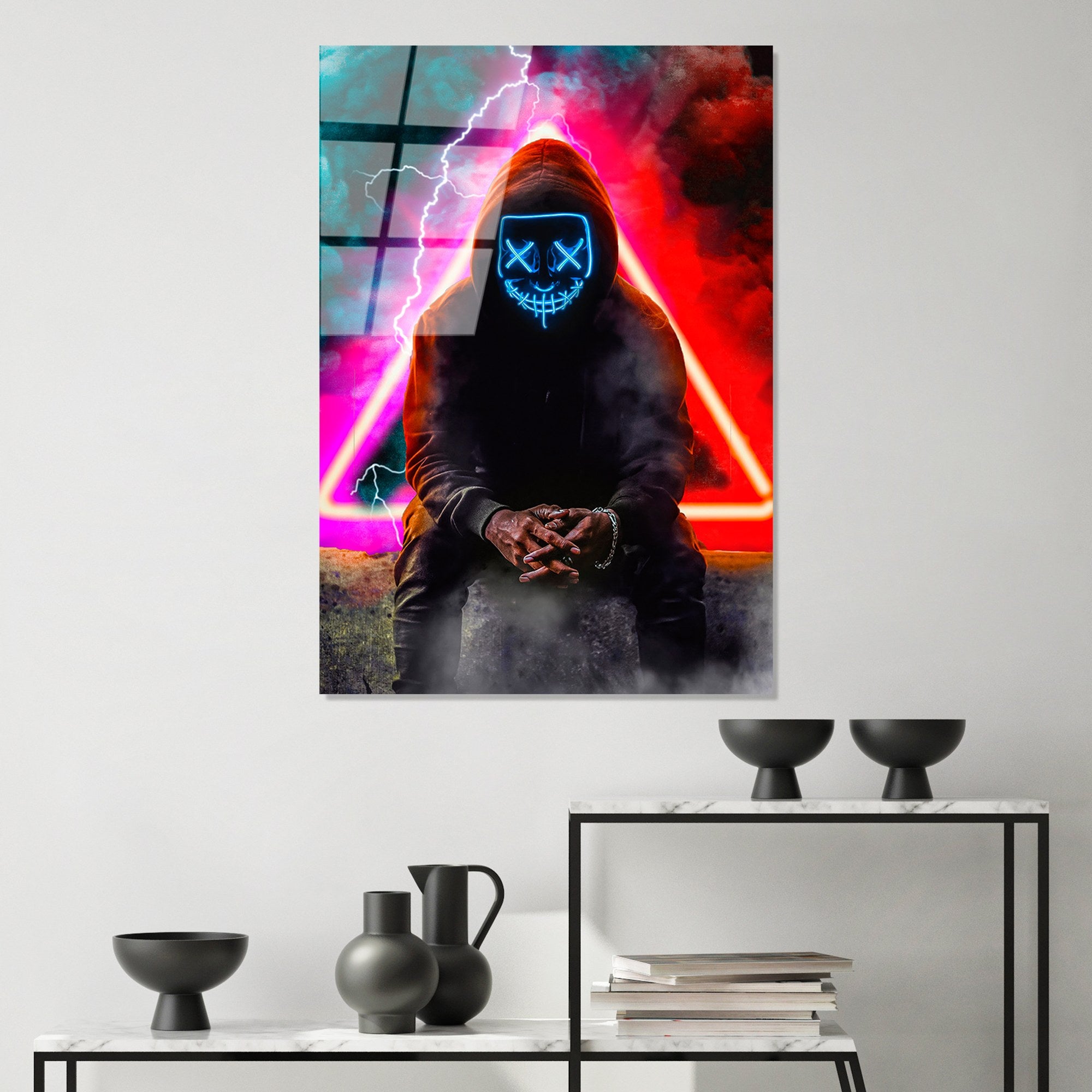 Quadro Decorativo em Vidro Temperado UV-077, Multicor, 70x100 cm, 4 mm