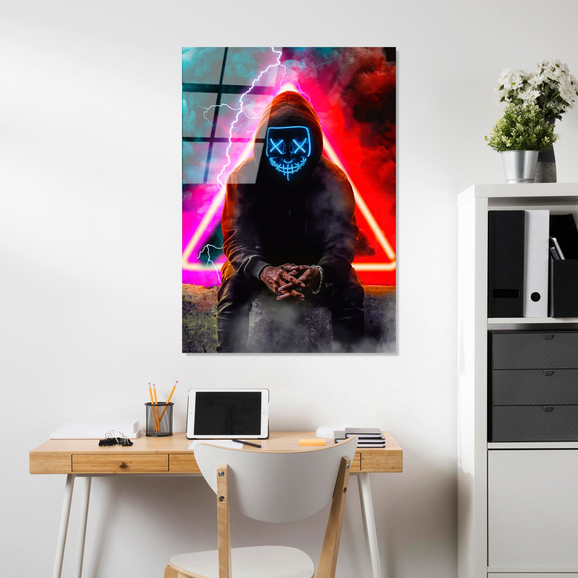 Quadro Decorativo em Vidro Temperado UV-077, Multicor, 70x100 cm, 4 mm