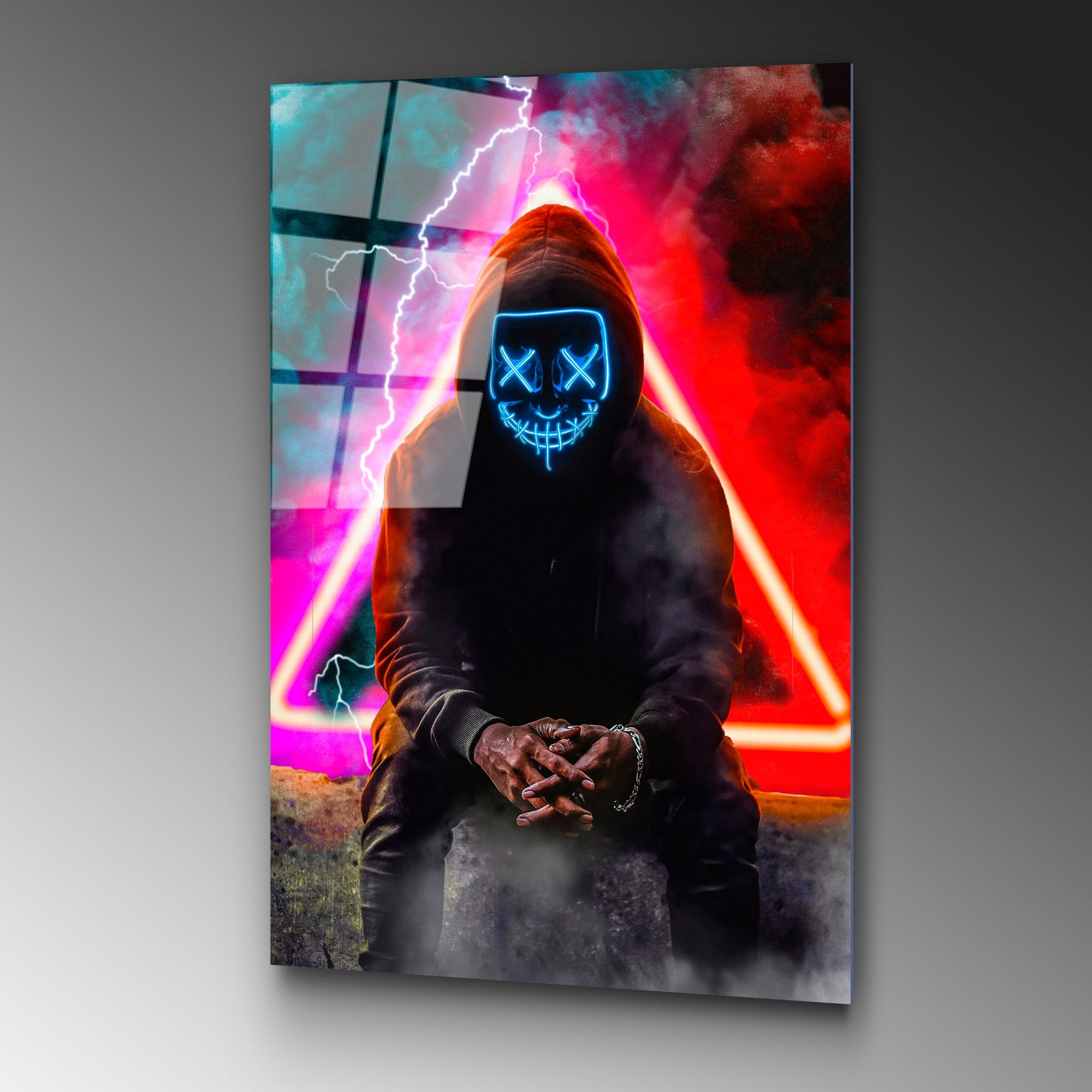 Quadro Decorativo em Vidro Temperado UV-077, Multicor, 70x100 cm, 4 mm