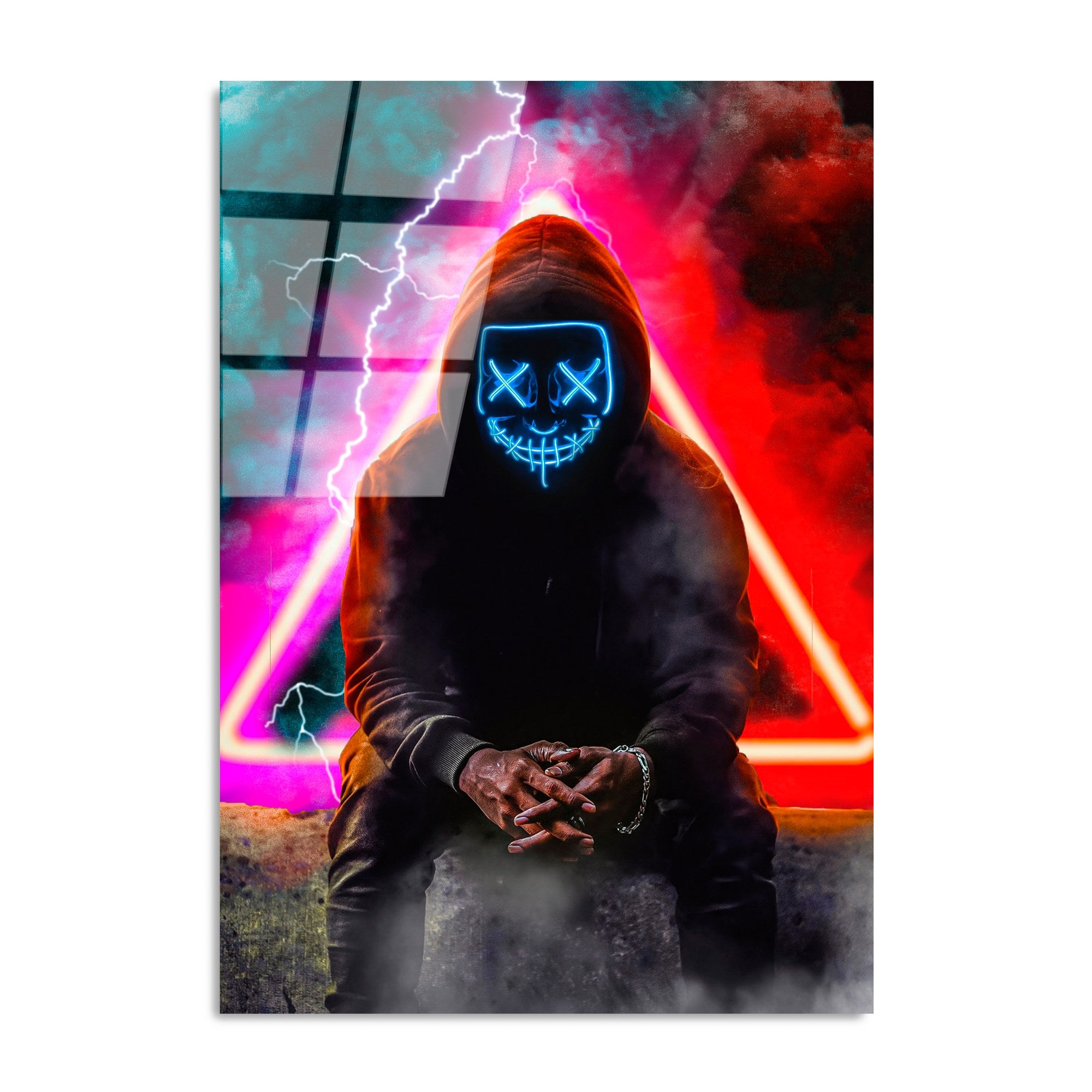 Quadro Decorativo em Vidro Temperado UV-077, Multicor, 70x100 cm, 4 mm