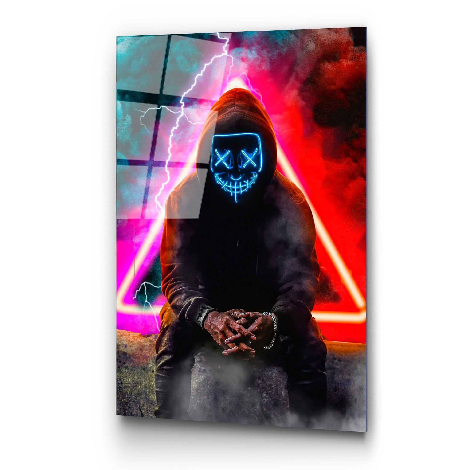 Quadro Decorativo em Vidro Temperado UV-077, Multicor, 70x100 cm, 4 mm