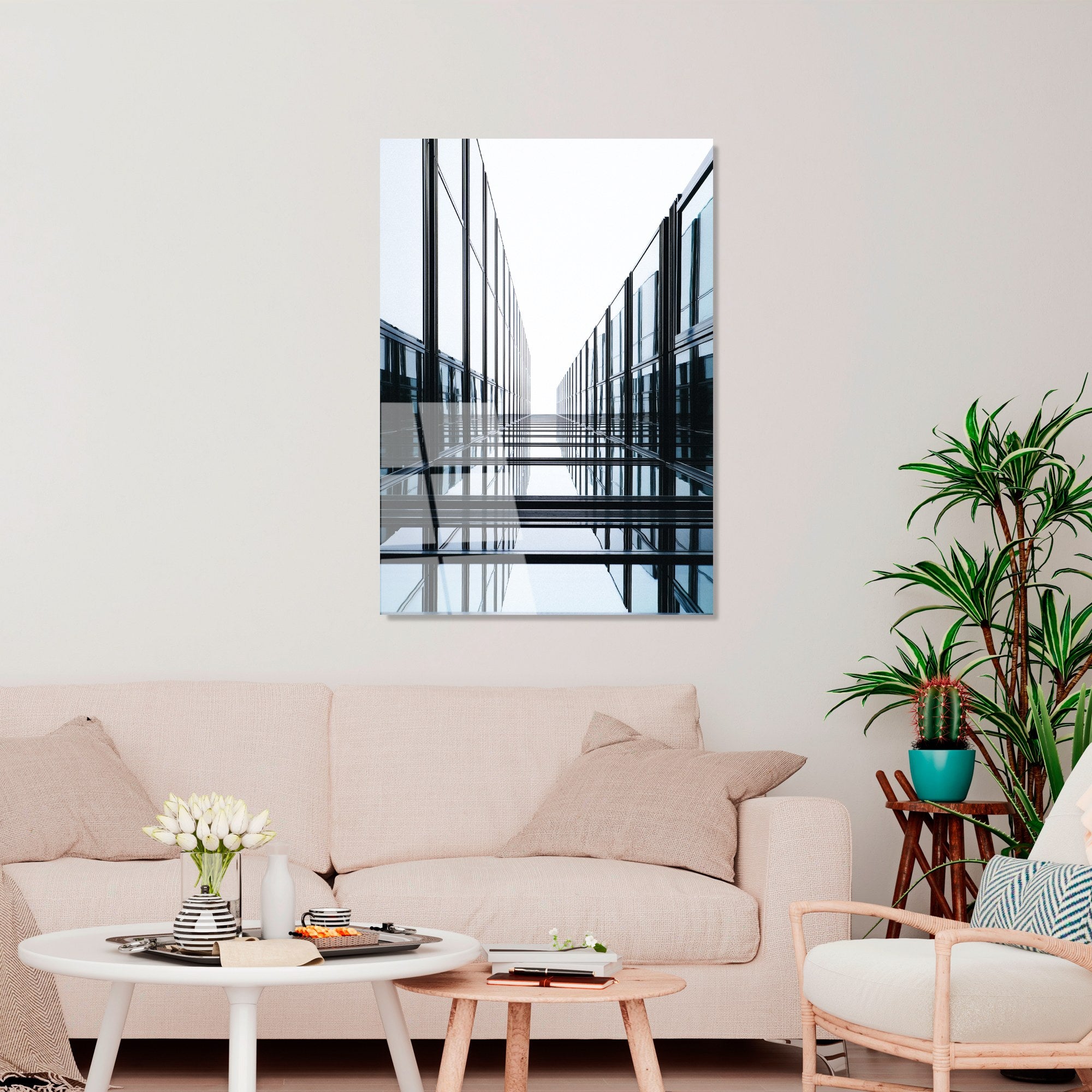 Quadro Decorativo em Vidro Temperado UV-081, 70x100 cm, Multicolor, 4 mm