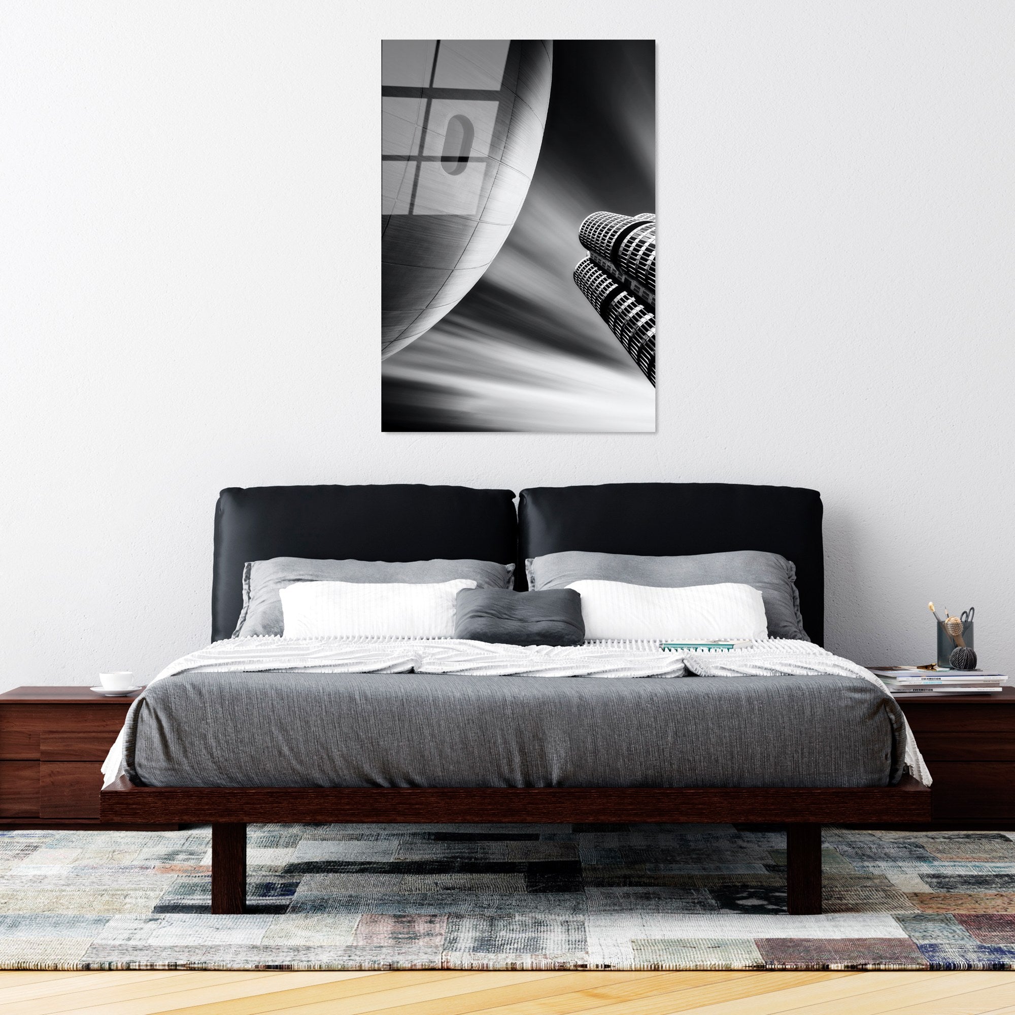 Quadro Decorativo em Vidro Temperado 4 mm Multicolor 70 x 100 cm – UV-083