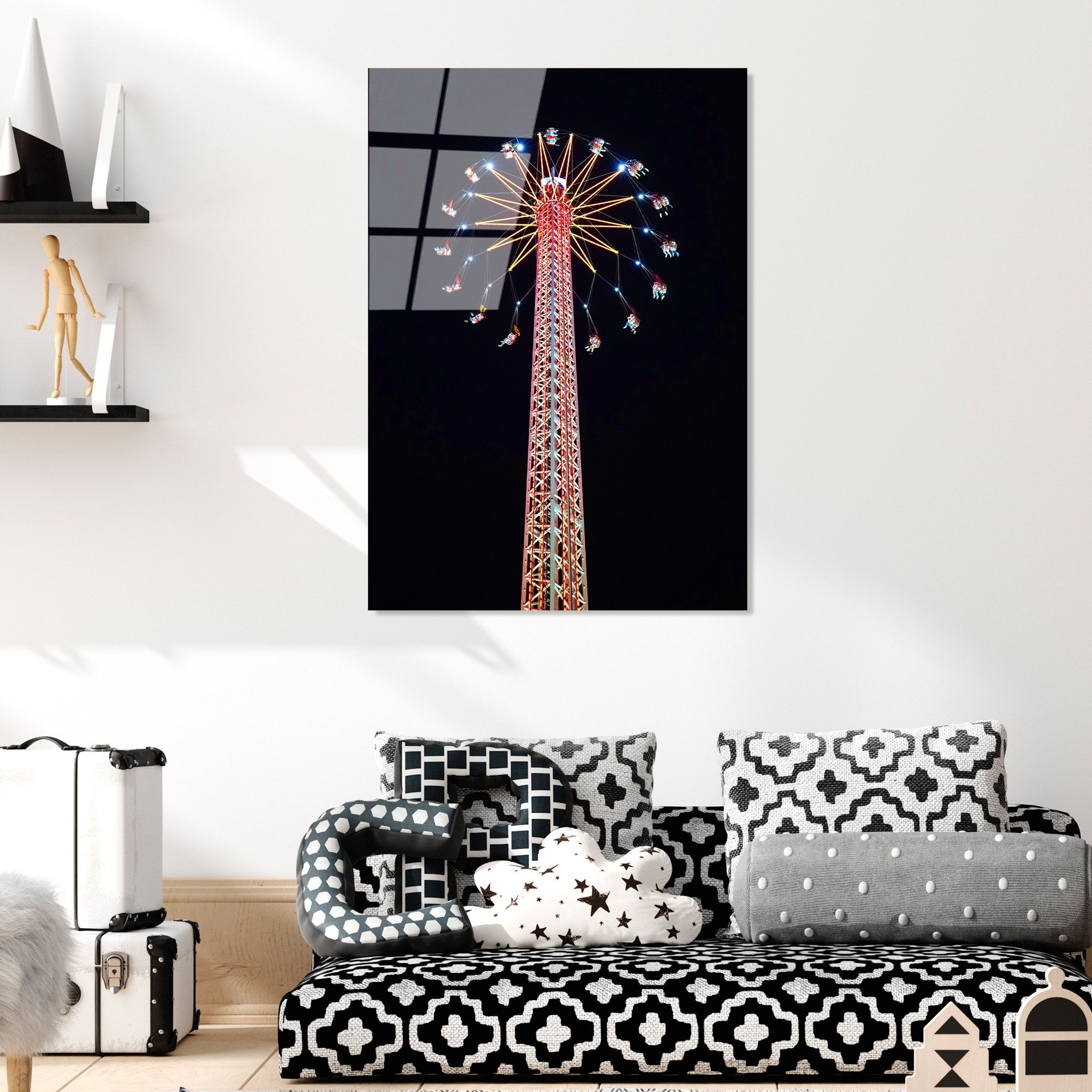 Quadro Decorativo em Vidro Temperado UV-084, Multicolor, 70 x 100 cm, 4 mm