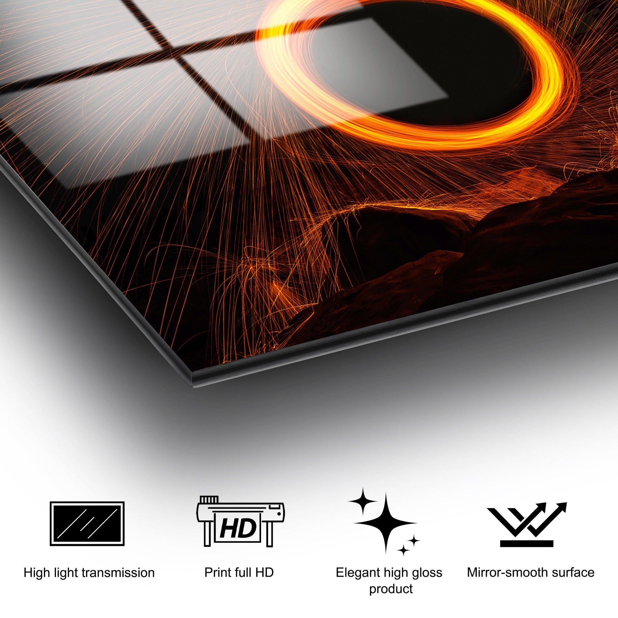 Quadro Decorativo em 100% Vidro Temperado 70 x 100 cm, Multicolor, 4 mm (UV-089)