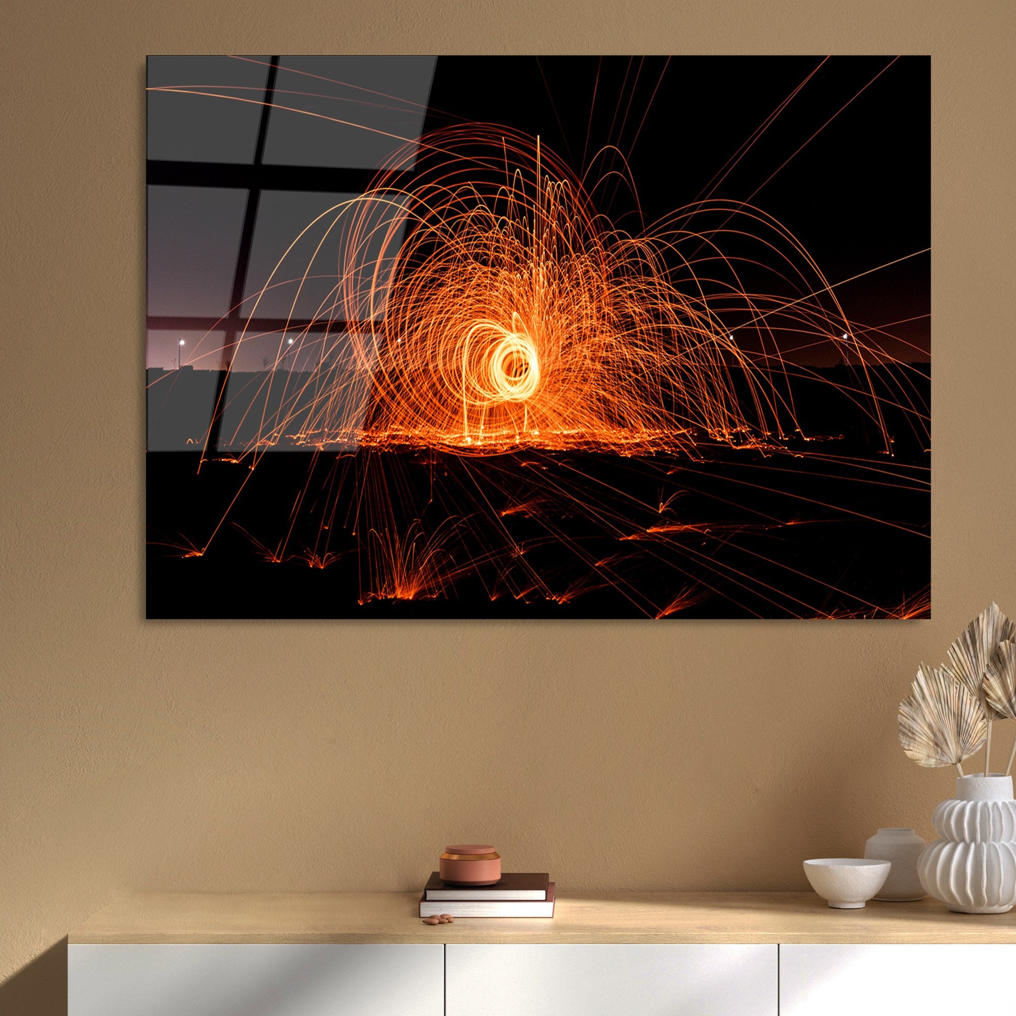 Quadro Decorativo em Vidro Temperado 70x100 cm Multicolorido UV-093 (4 mm)