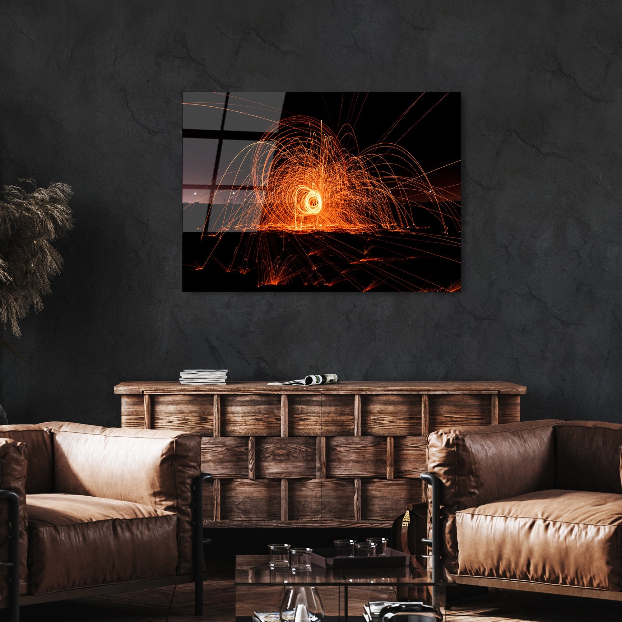 Quadro Decorativo em Vidro Temperado 70x100 cm Multicolorido UV-093 (4 mm)