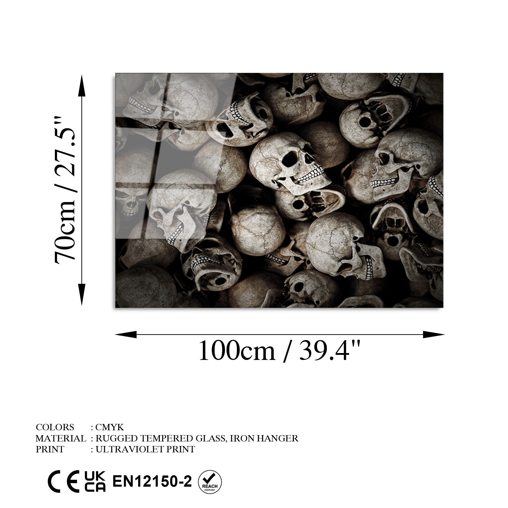 UV-094 Quadro Decorativo em Vidro Temperado 70 x 100 cm (4 mm) – Multicolor