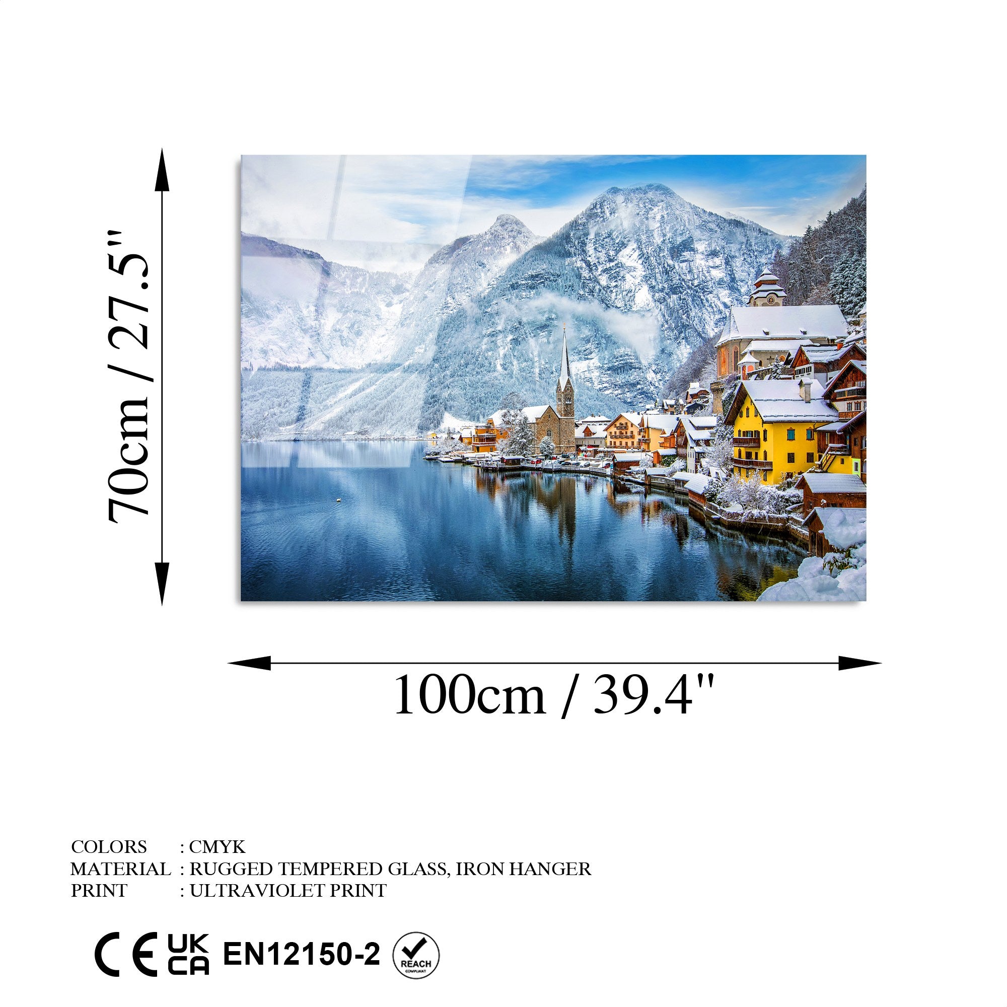 Quadro Decorativo em Vidro 100% Temperado UV-102, Multicolor, 70 x 100 cm (4 mm)