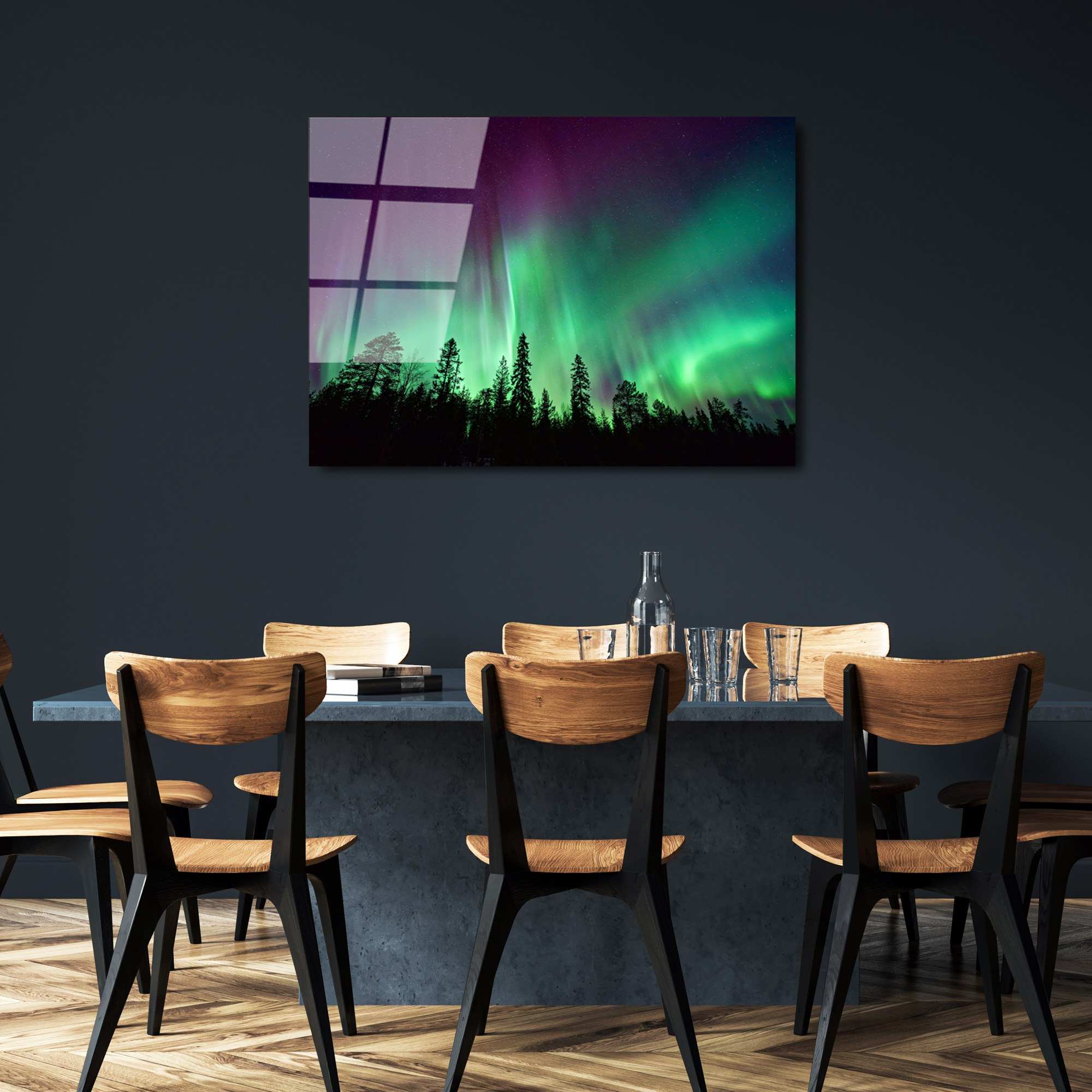 Quadro Decorativo em Vidro Temperado UV-108, Multicolorido, 70 x 100 cm, 4 mm