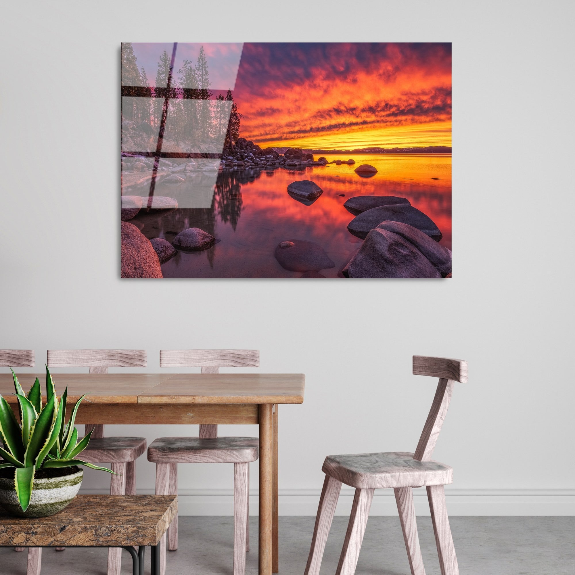 Quadro Decorativo em Vidro 100% Temperado UV-111 (70x100 cm), Multicolor, 4 mm