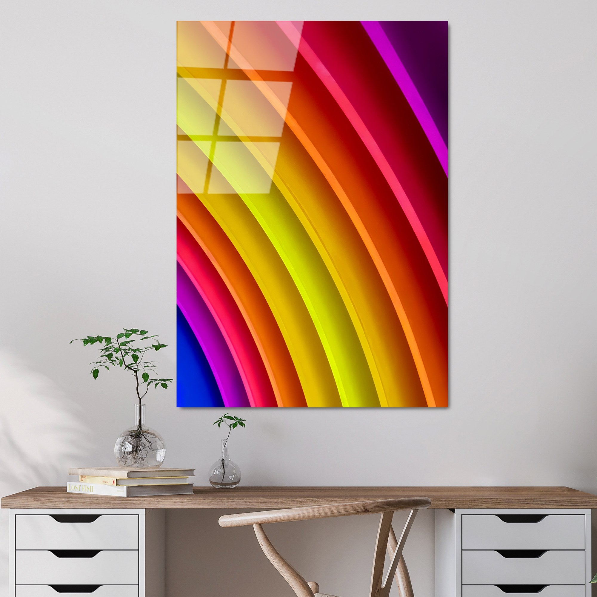 Pintura Decorativa em Vidro Temperado UV-118, Multicolorido, 70 x 100 cm, 4 mm