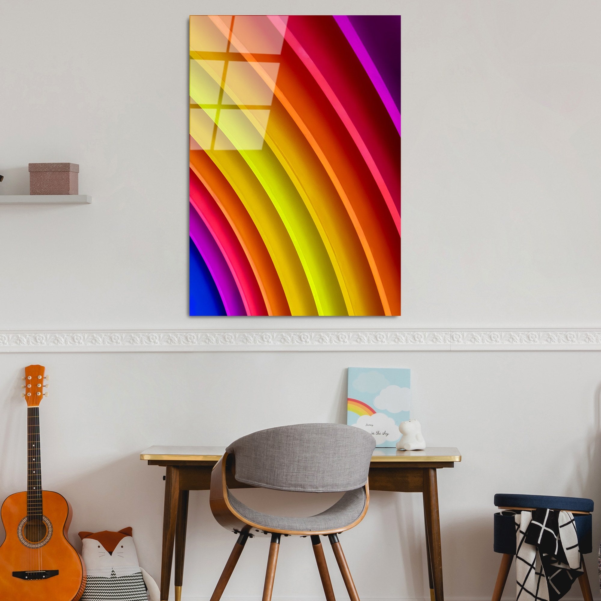 Pintura Decorativa em Vidro Temperado UV-118, Multicolorido, 70 x 100 cm, 4 mm