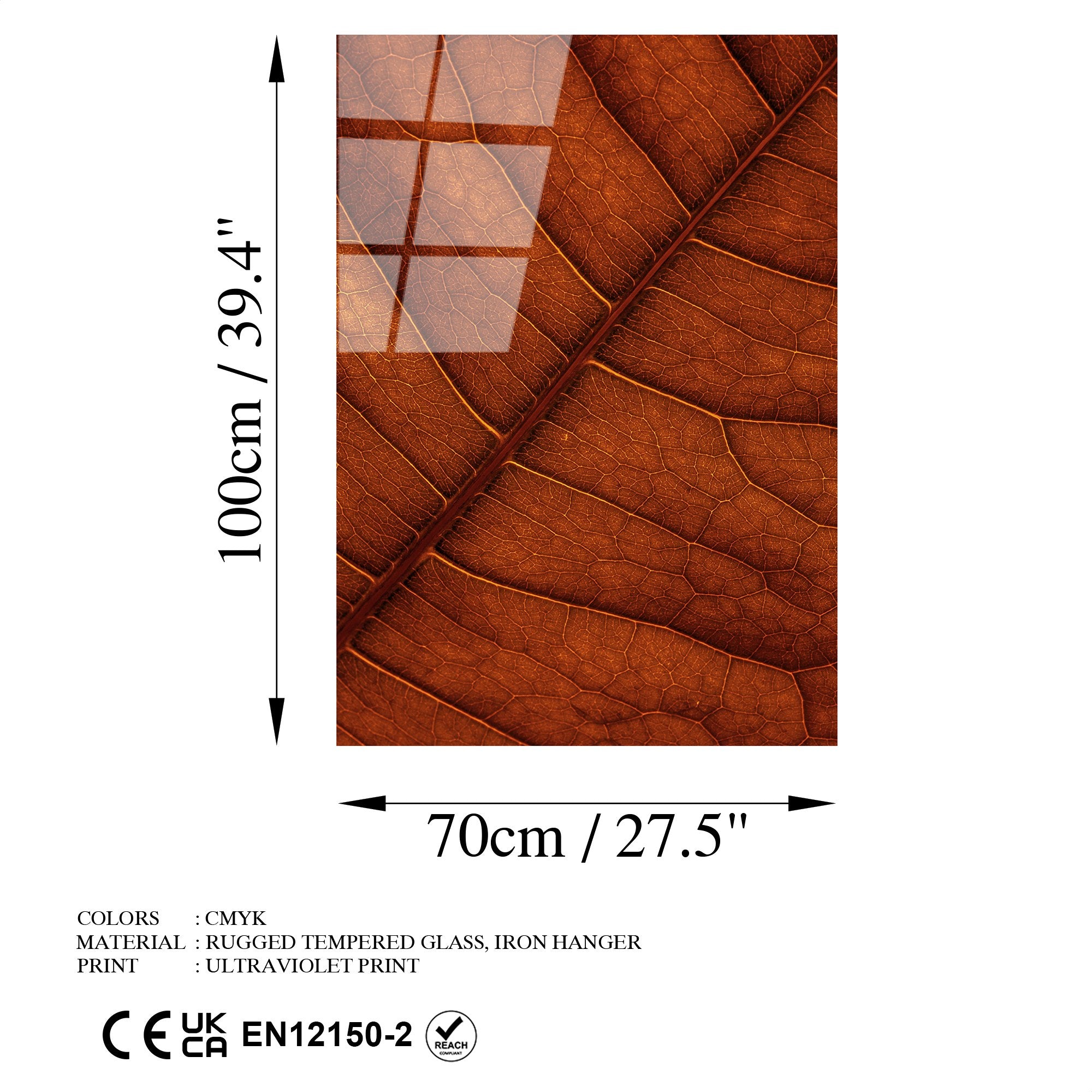 Quadro Decorativo em Vidro Temperado 70 x 100 cm Multicolor – UV-119 (4 mm)