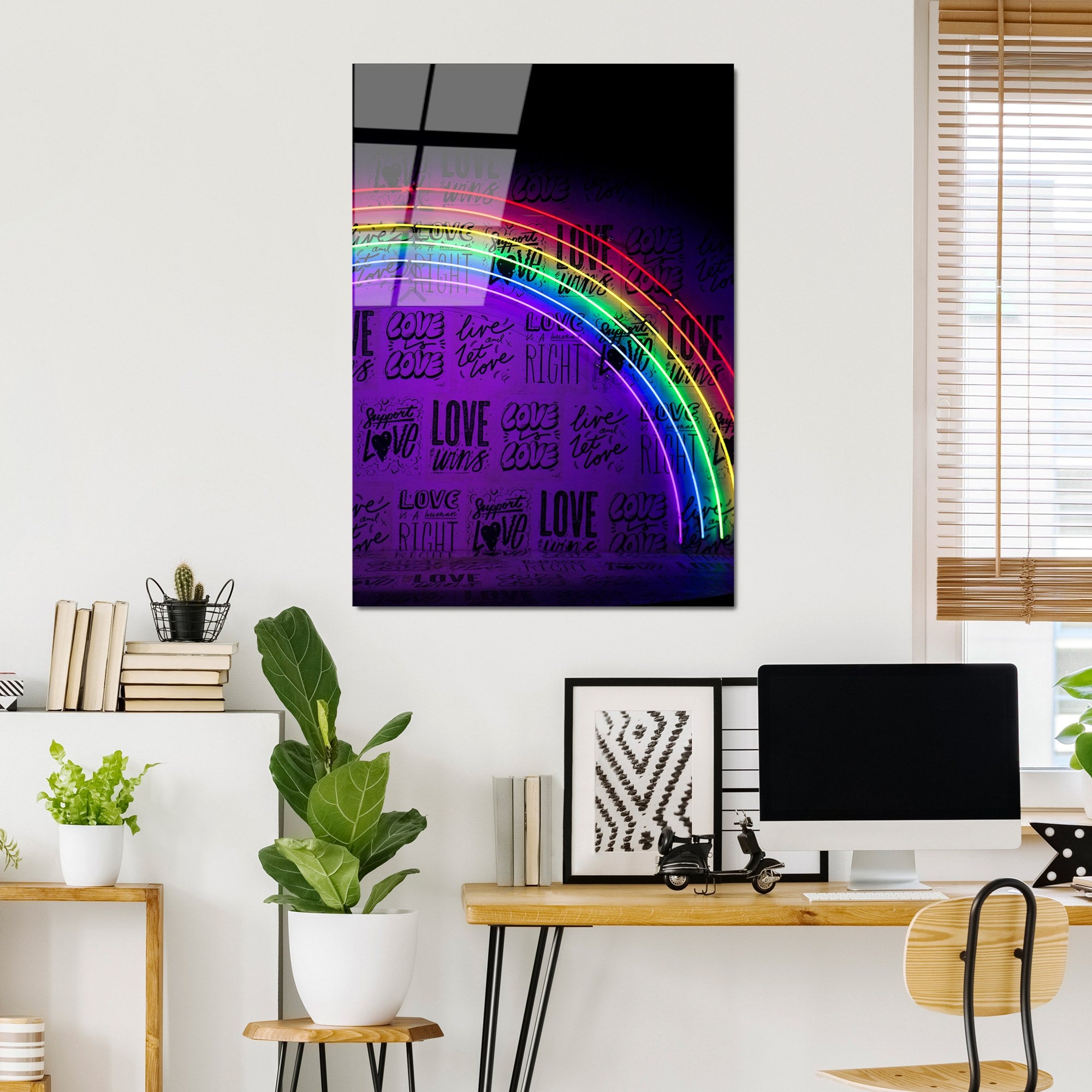 Quadro Decorativo em Vidro Temperado UV-120, 70x100 cm, Multicolor, Vidro 4 mm