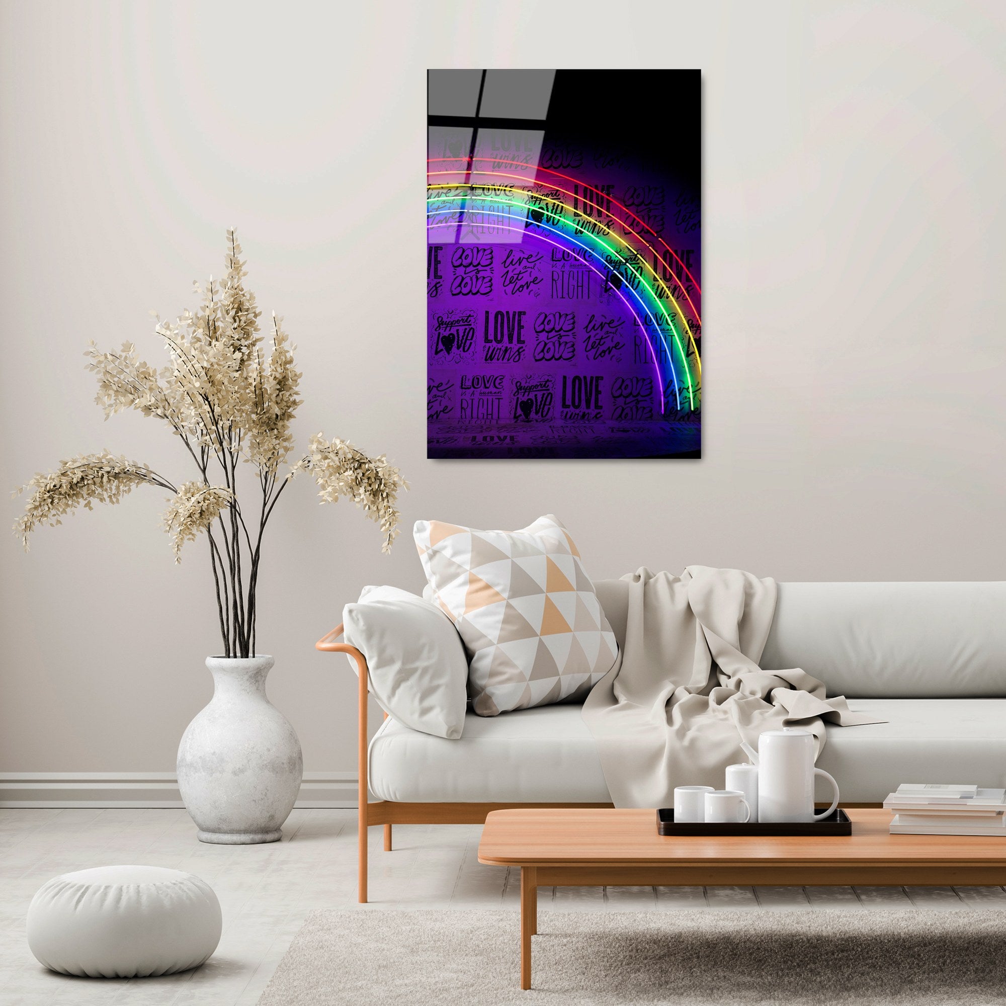 Quadro Decorativo em Vidro Temperado UV-120, 70x100 cm, Multicolor, Vidro 4 mm