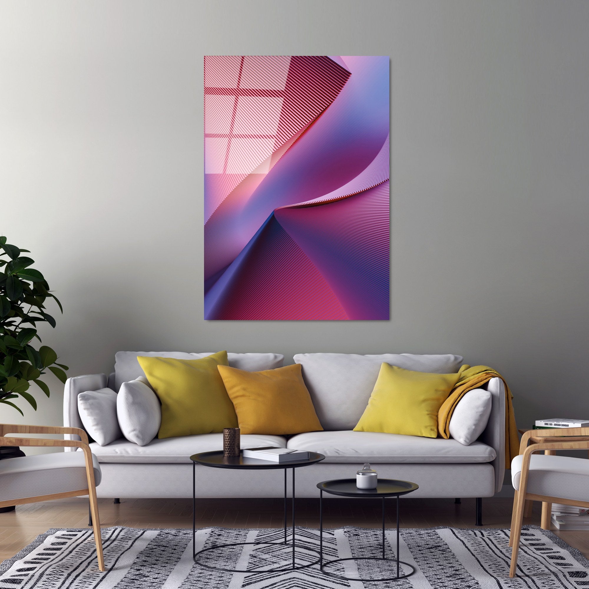 Quadro Decorativo em Vidro Temperado 70 x 100 cm (4 mm), Multicolor – UV-129