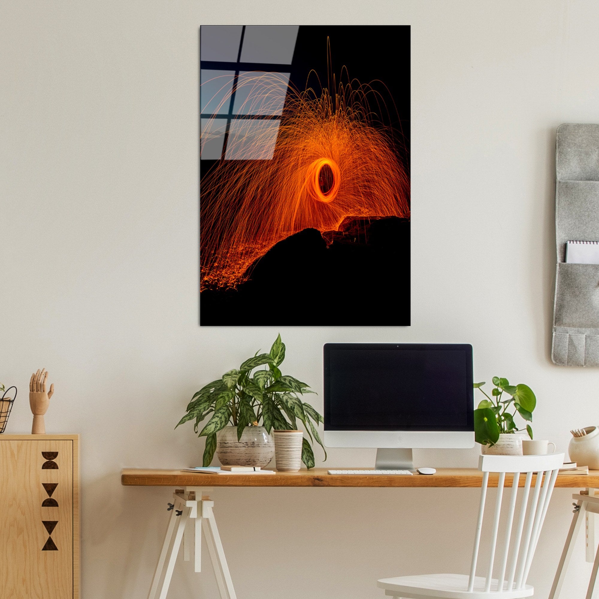 Quadro Decorativo em Vidro Temperado 100% (4 mm) UV-132, Multicolor, 70 x 100 cm