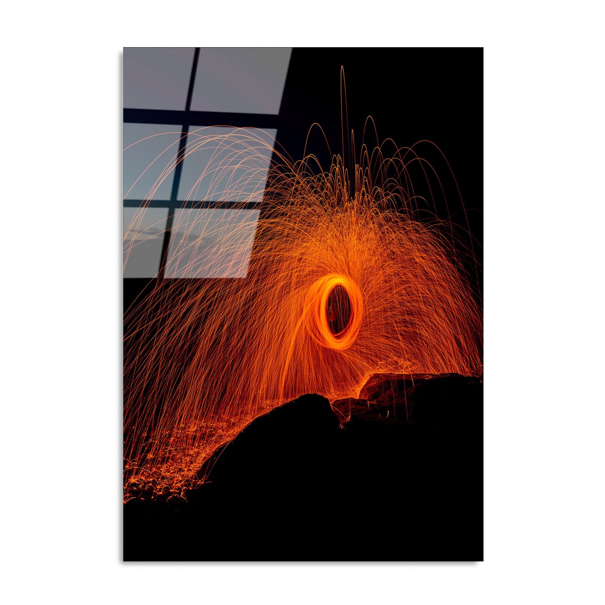 Quadro Decorativo em Vidro Temperado 100% (4 mm) UV-132, Multicolor, 70 x 100 cm