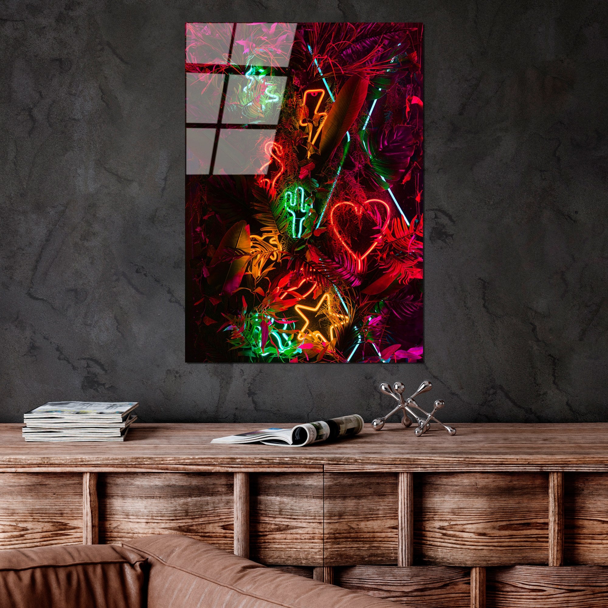 Quadro Decorativo em Vidro Temperado UV-138, Multicolor, 70 x 100 cm, 4 mm