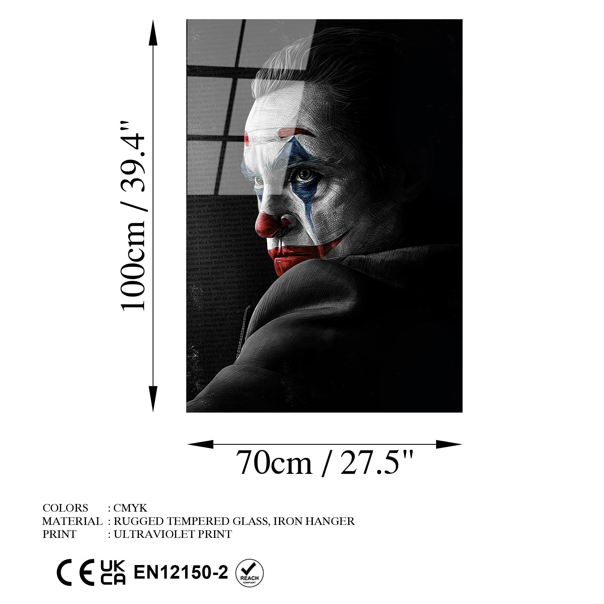 Quadro Decorativo em Vidro Temperado UV-140, 70x100 cm, Multicolor, 4 mm — Elegância e Durabilidade