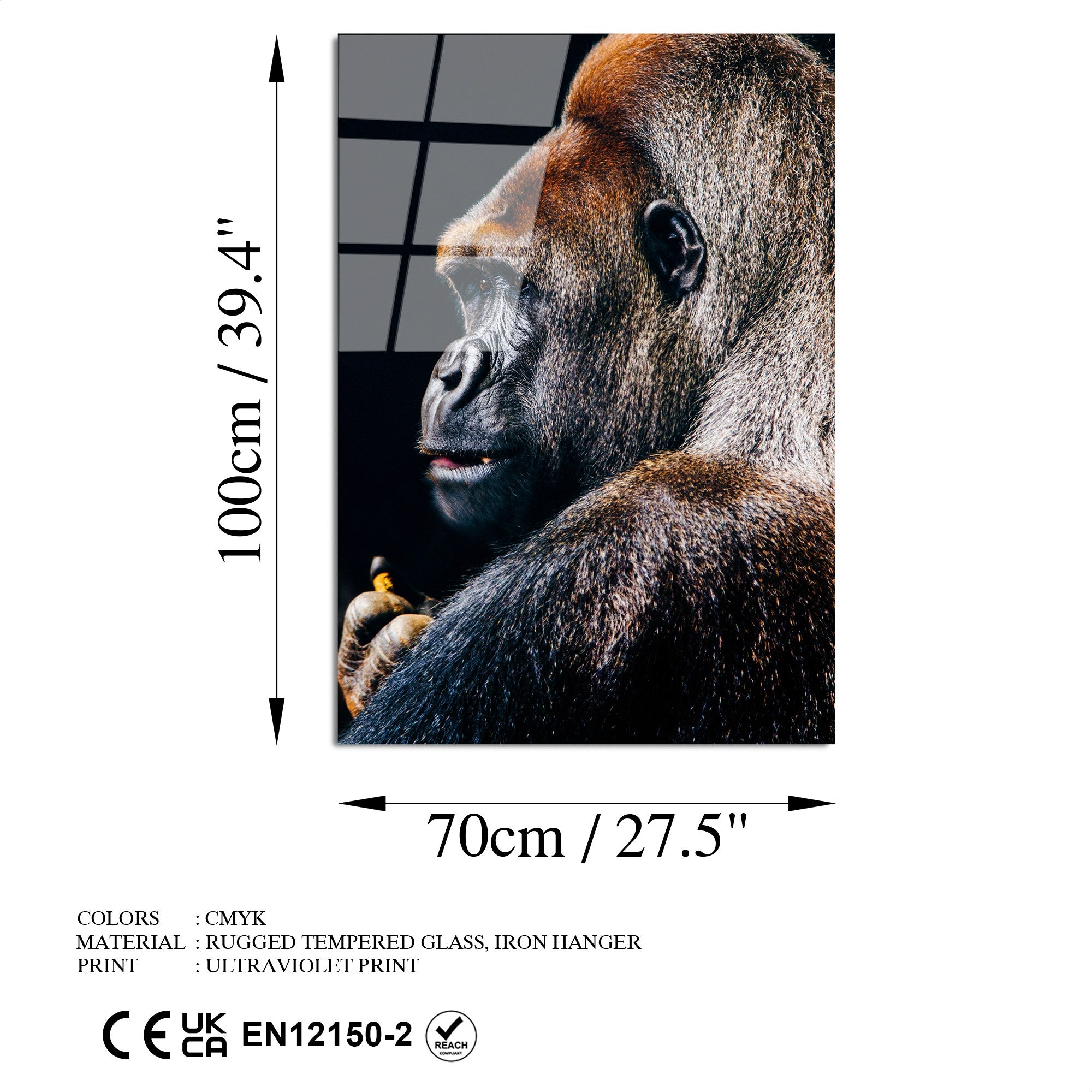 Quadro Decorativo em Vidro Temperado Multicolor UV-145 – 70 x 100 cm, 4 mm