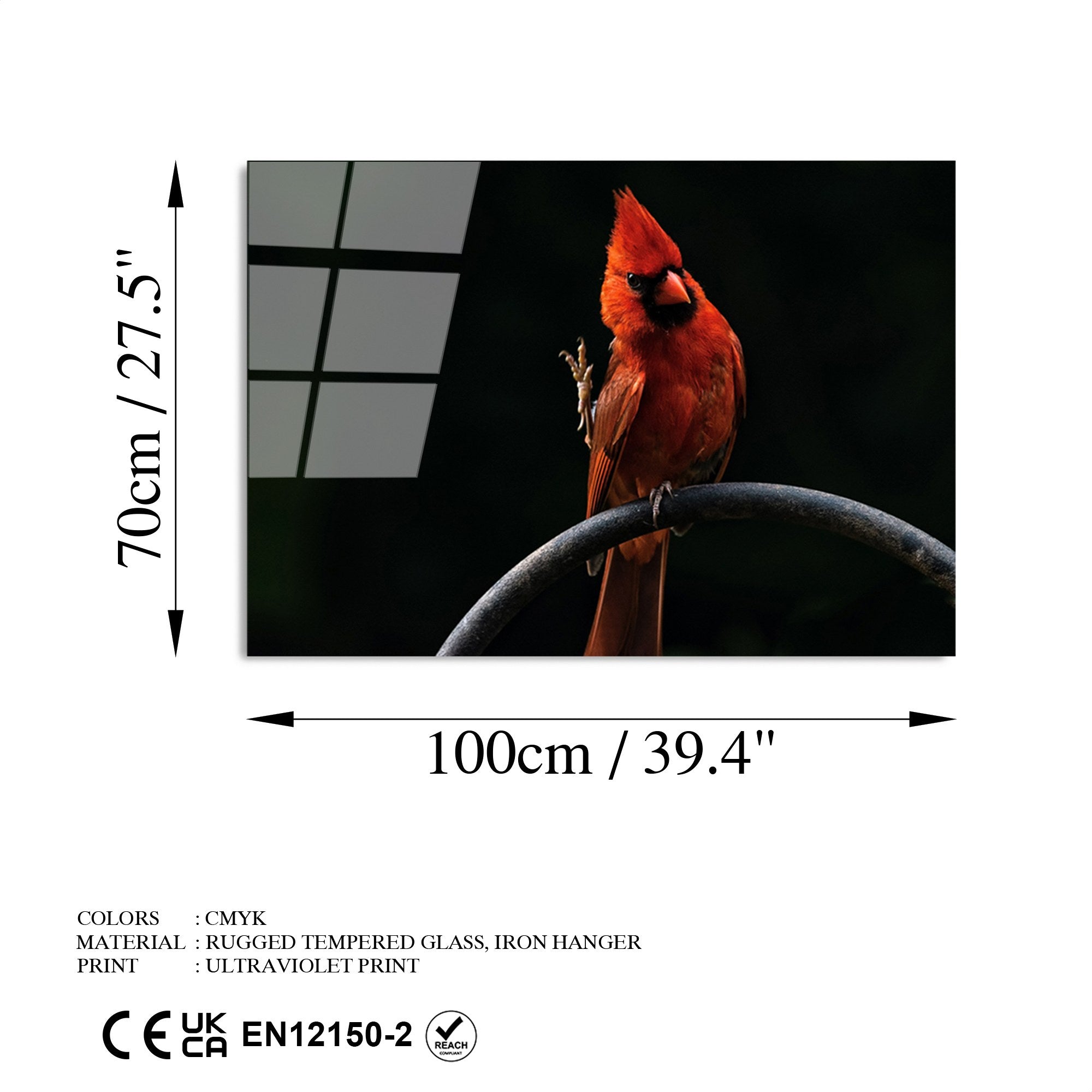 Quadro Decorativo em Vidro Temperado Multicolor 70x100 cm (4 mm) – UV-146