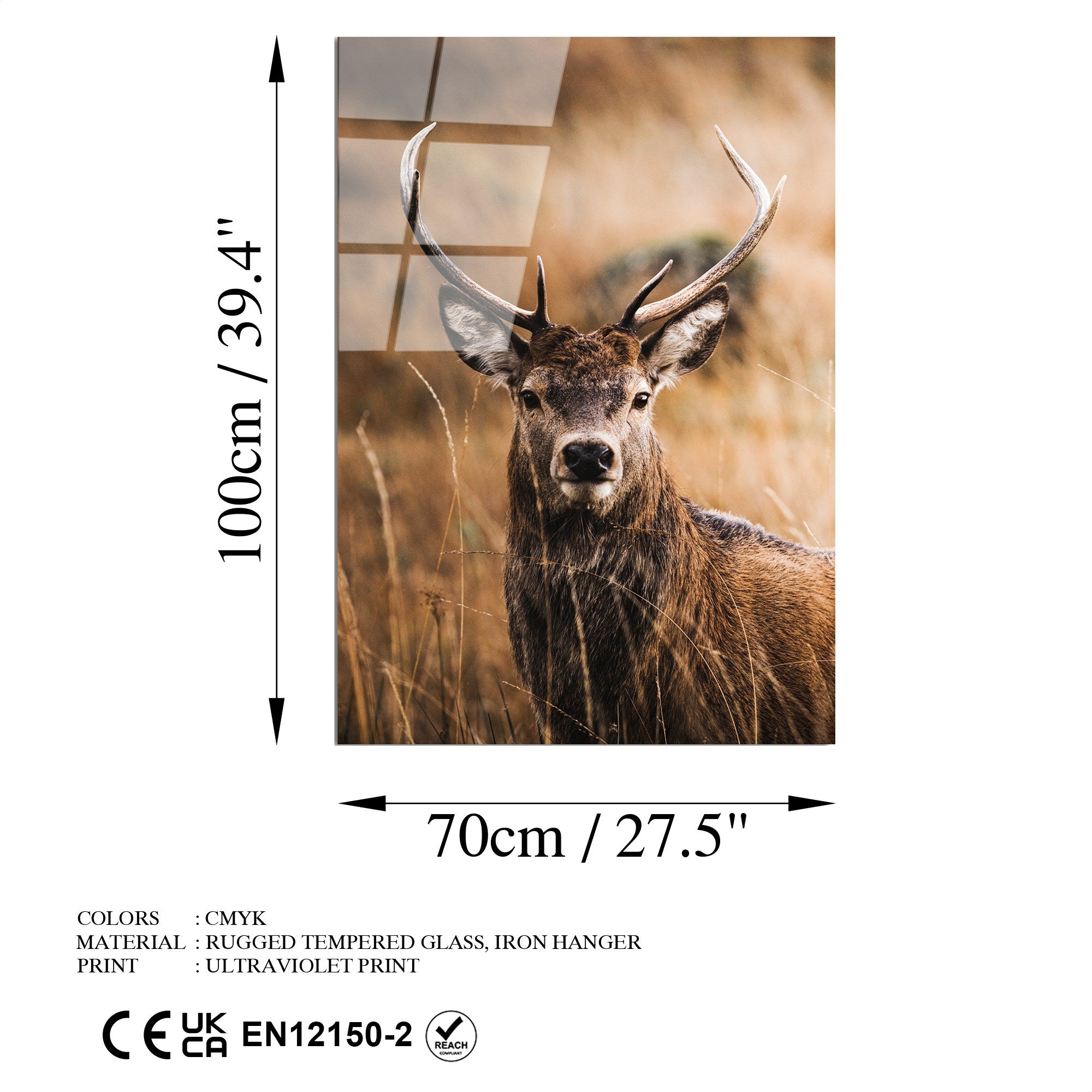 Quadro Decorativo em Vidro Temperado UV-147 Multicolor — 70 x 100 cm, 4 mm