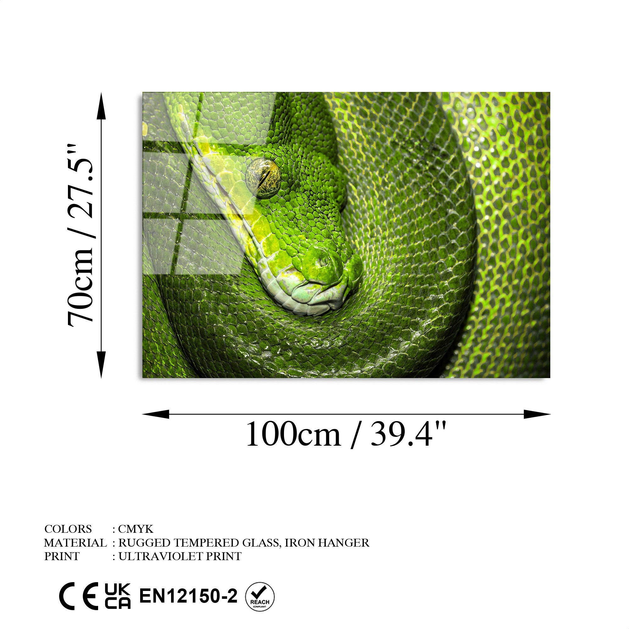 Quadro Decorativo em Vidro Temperado UV-150, Multicolor, 70 x 100 cm, 4 mm