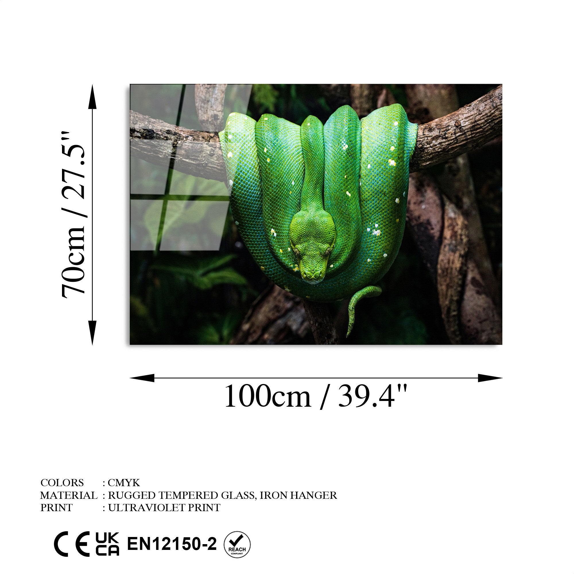 Quadro Decorativo em Vidro Temperado 100% UV-151 (70 x 100 cm) – Multicolor, 4 mm