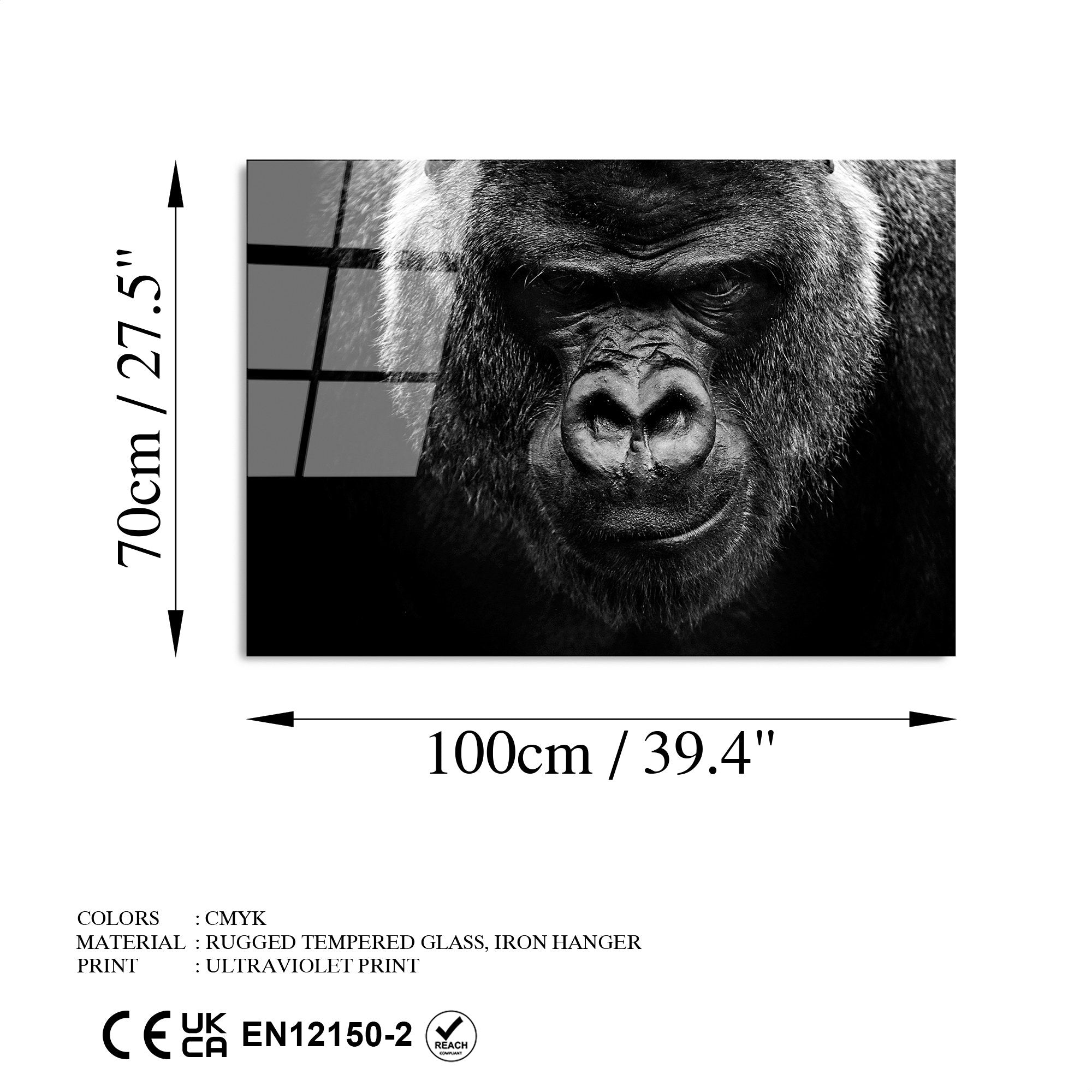 Quadro Decorativo em Vidro Temperado UV-152, Multicolor, 70 x 100 cm, 4 mm