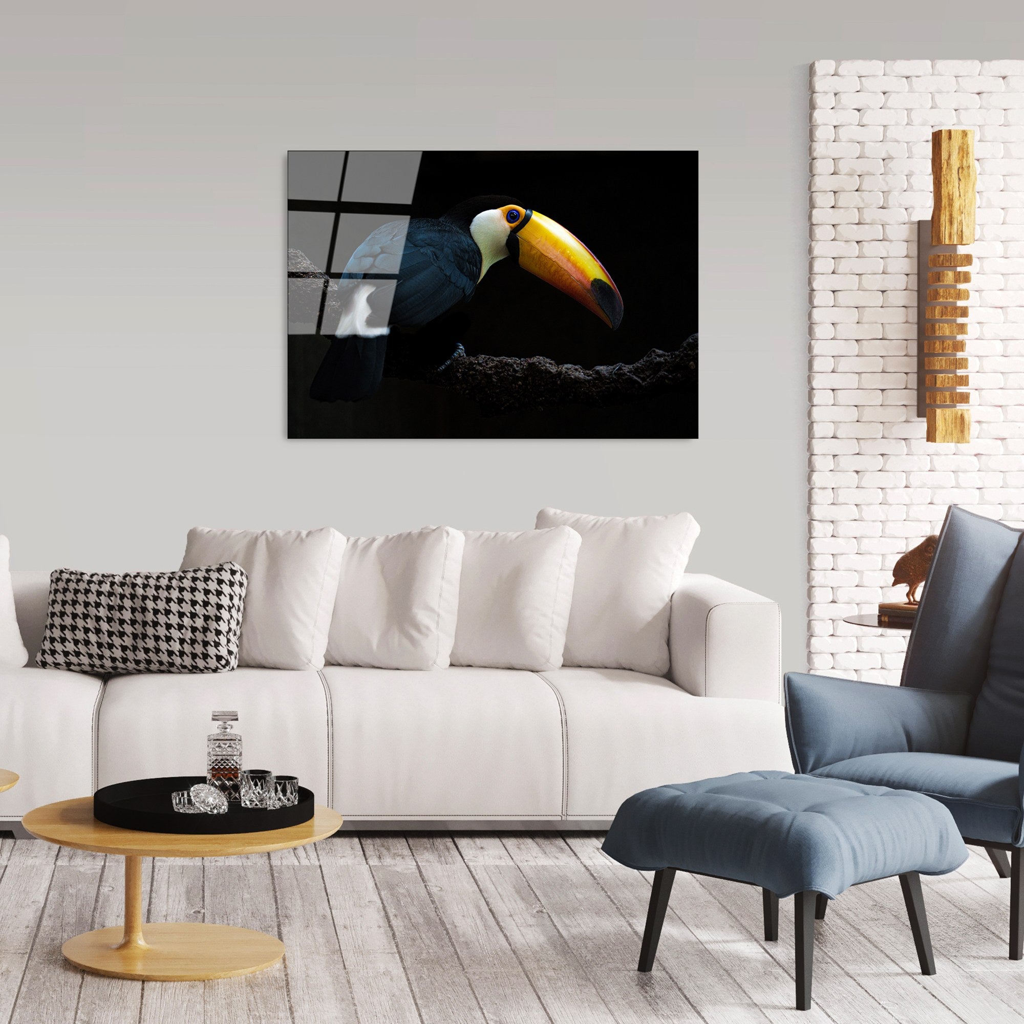 Quadro Decorativo em Vidro Temperado 100% UV-156, Multicolor, 70 x 100 cm (4 mm)