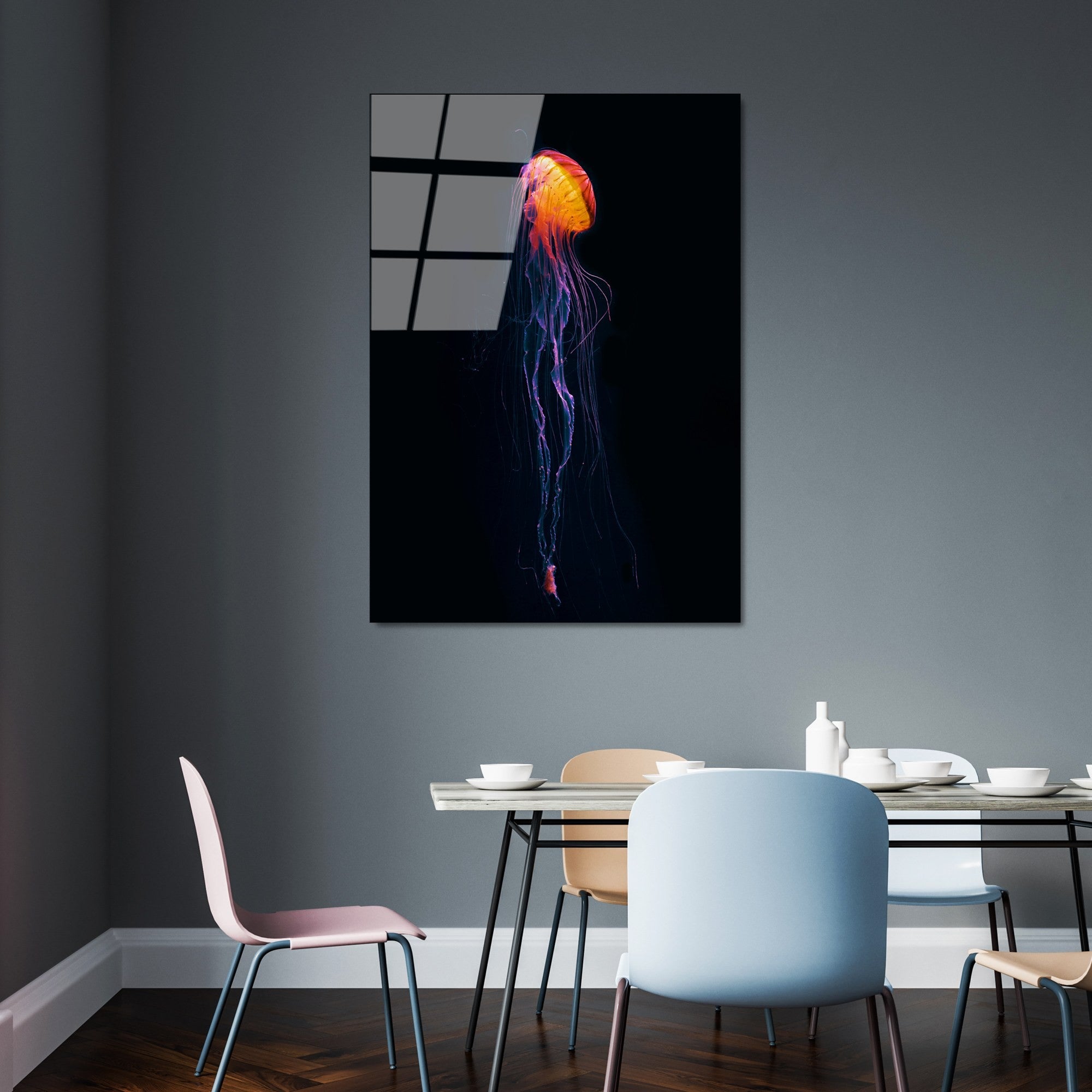 Quadro Decorativo em Vidro Temperado UV-163, Multicolor, 70 x 100 cm, 4 mm, 100% Vidro Temperado