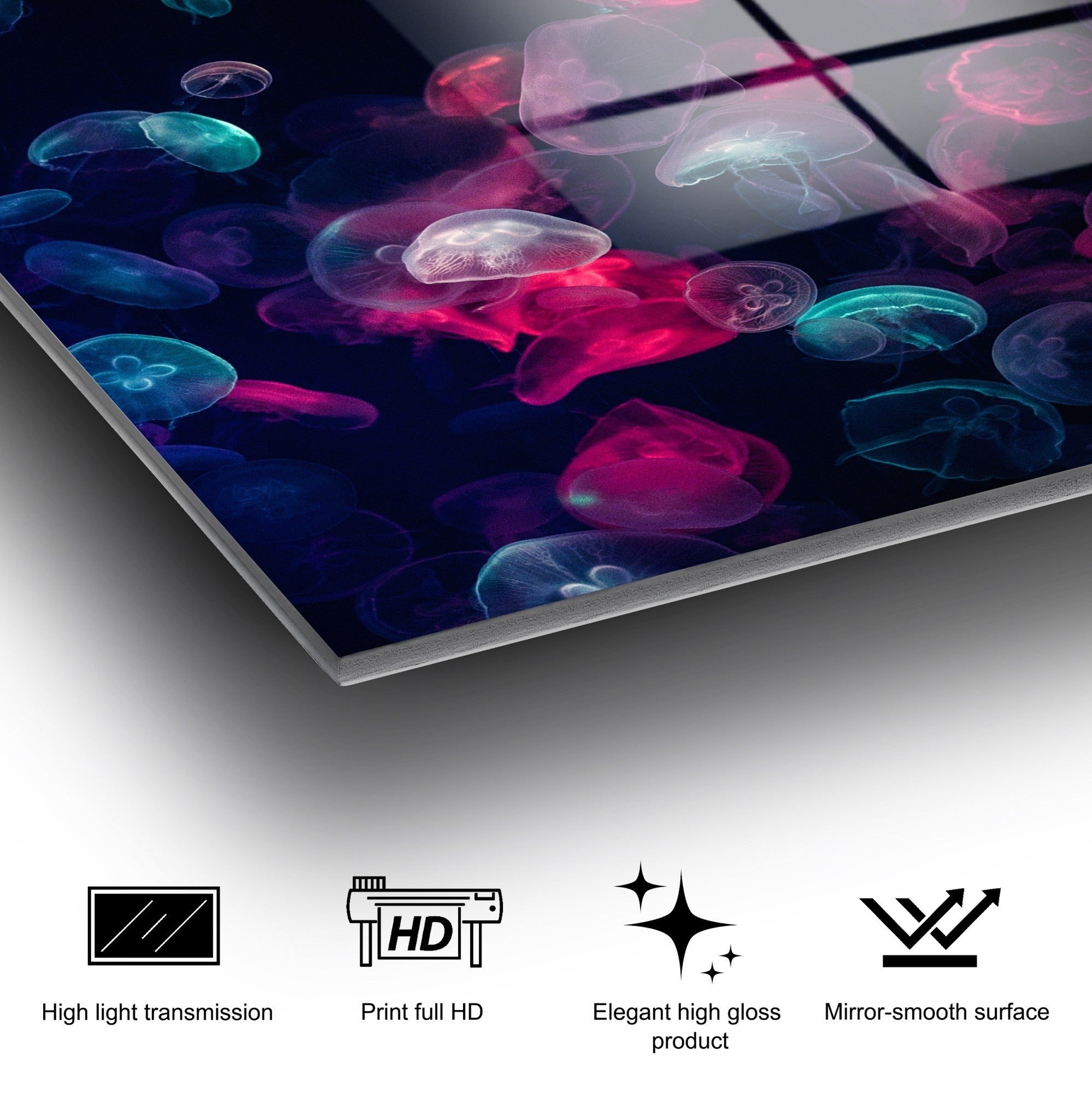 Quadro Decorativo em Vidro Temperado UV-164 (70x100 cm) - Multicolor, 4 mm