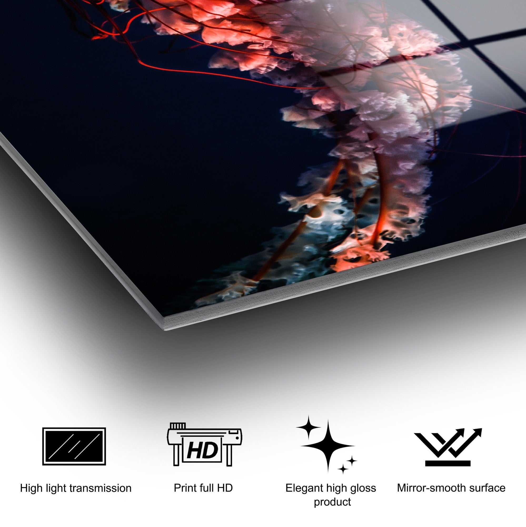 Quadro Decorativo em Vidro Temperado 100% (4 mm) UV-165 – 70 x 100 cm – Multicolor