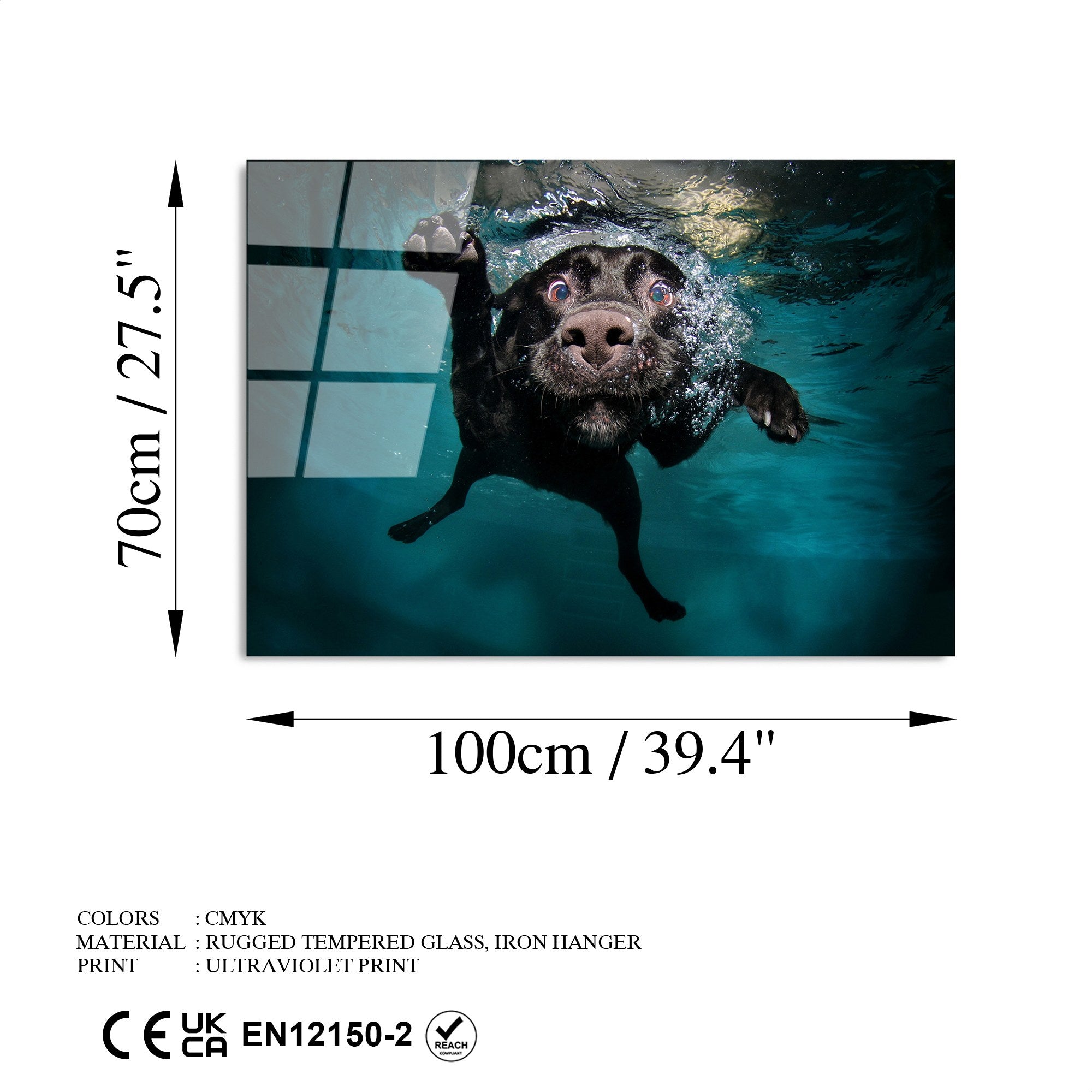 Quadro Decorativo em Vidro Temperado 100% (4 mm) UV-166 70x100 cm – Multicolor – Ref. 123BZM1229