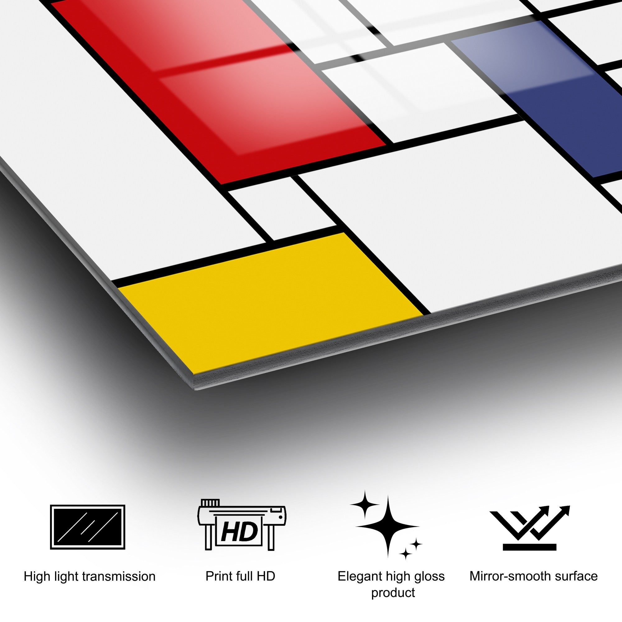 Quadro Decorativo em Vidro Temperado UV-181, Multicolor, 70 x 100 cm, 4 mm