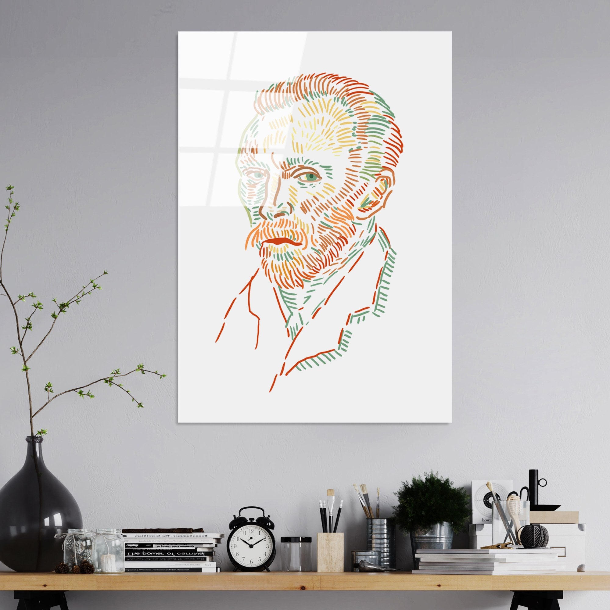 Quadro Decorativo em Vidro Temperado Multicolor UV-182 (70 x 100 cm, 4 mm)