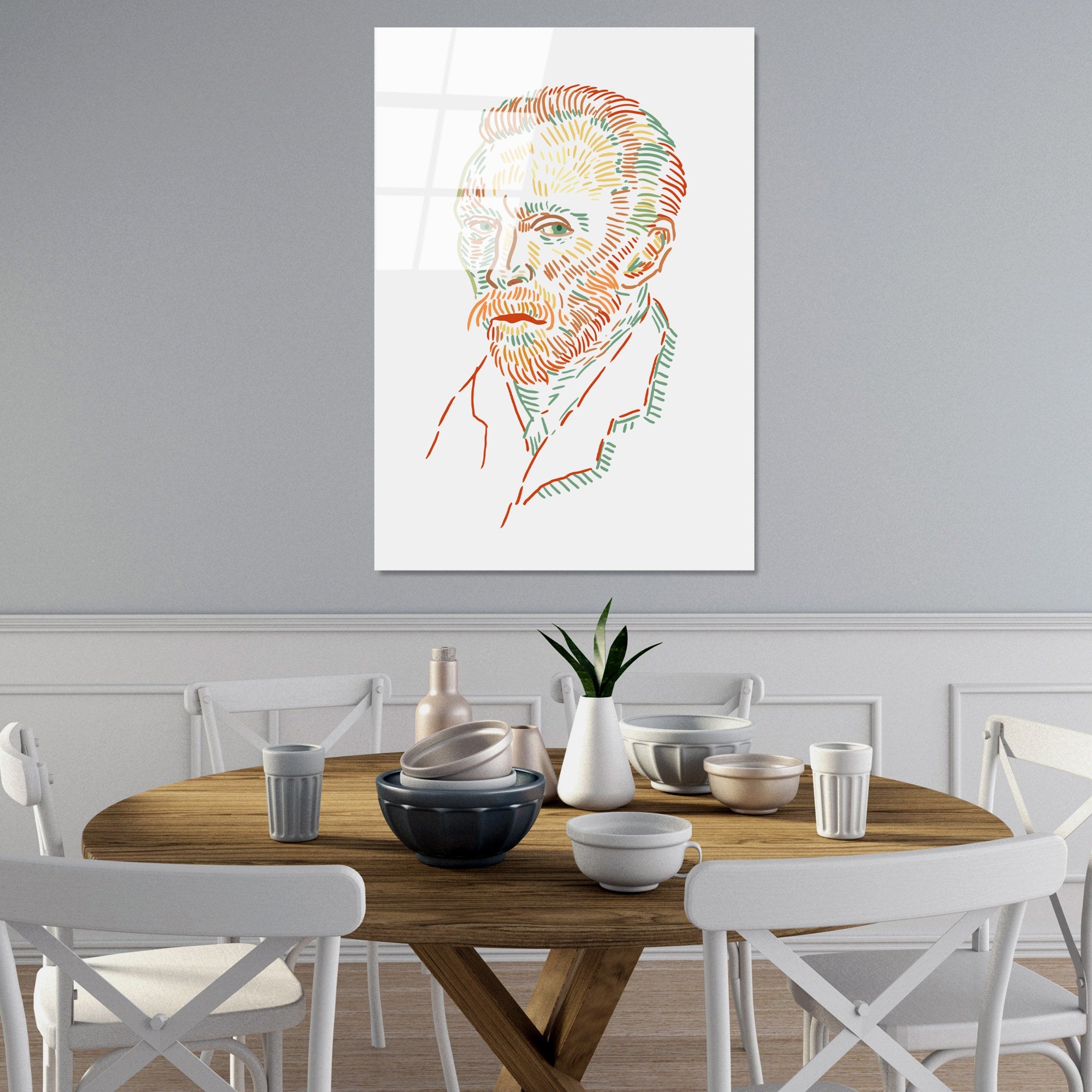 Quadro Decorativo em Vidro Temperado Multicolor UV-182 (70 x 100 cm, 4 mm)