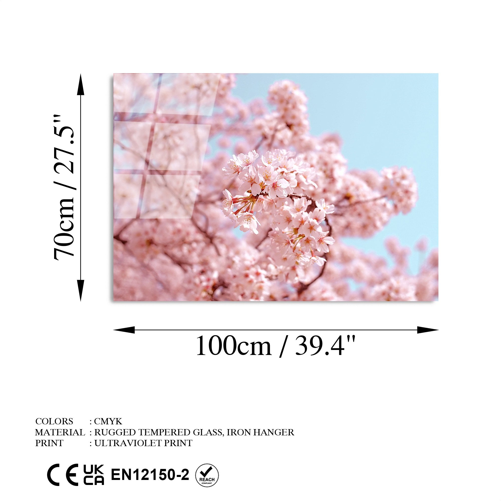 Quadro Decorativo em Vidro Temperado 100% UV-183, Multicolor, 70 x 100 cm (4 mm) – Ref. 123BZM1246